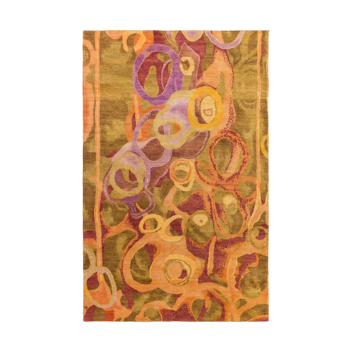 Brought to Light 36 X 24 inch Brown and Green Area Rug, Wool