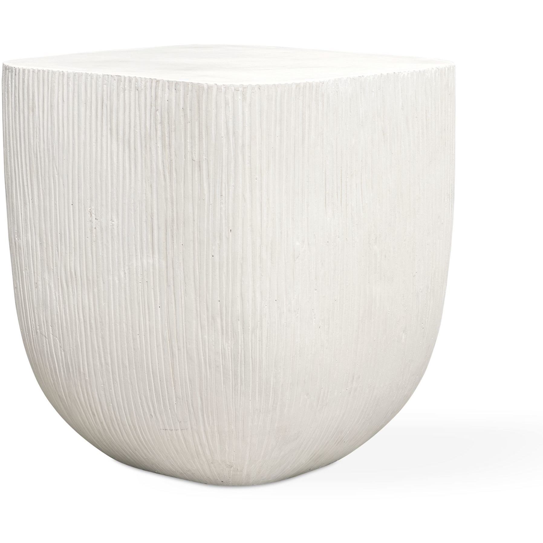 Alma 20 X 18 inch Limestone Outdoor Side Table