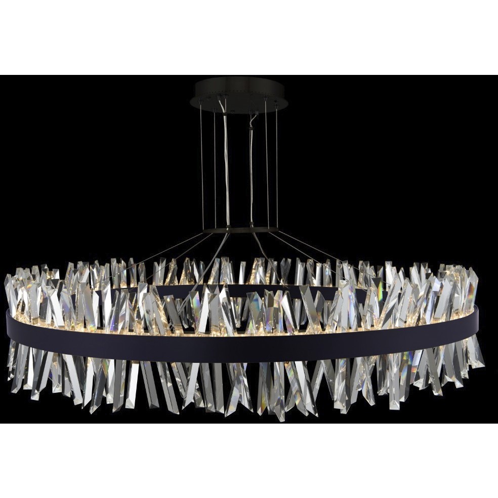 Glacier 60 inch Matte Black Pendant Ceiling Light