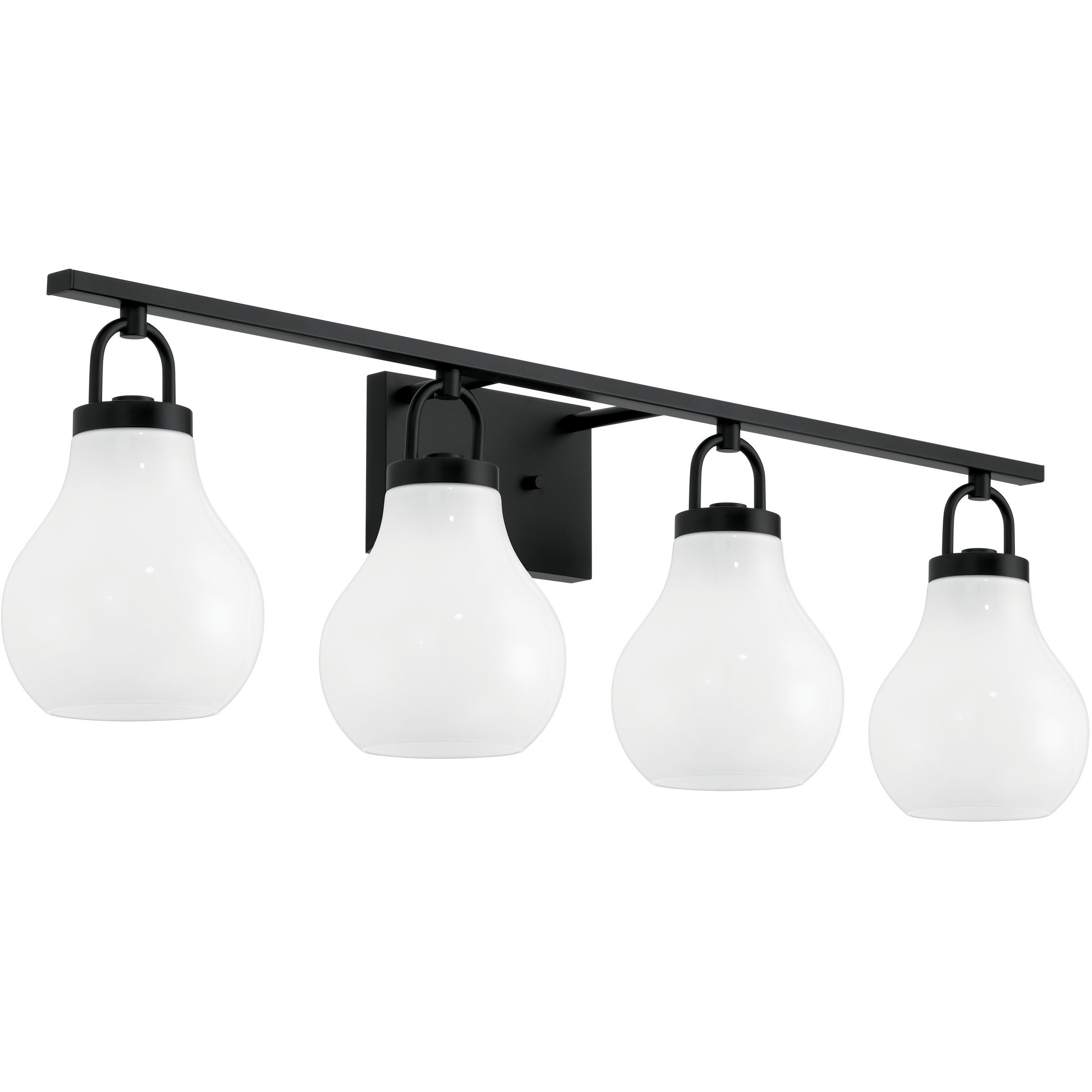 Mansfield 4 Light 34 inch Matte Black Vanity Light Wall Light