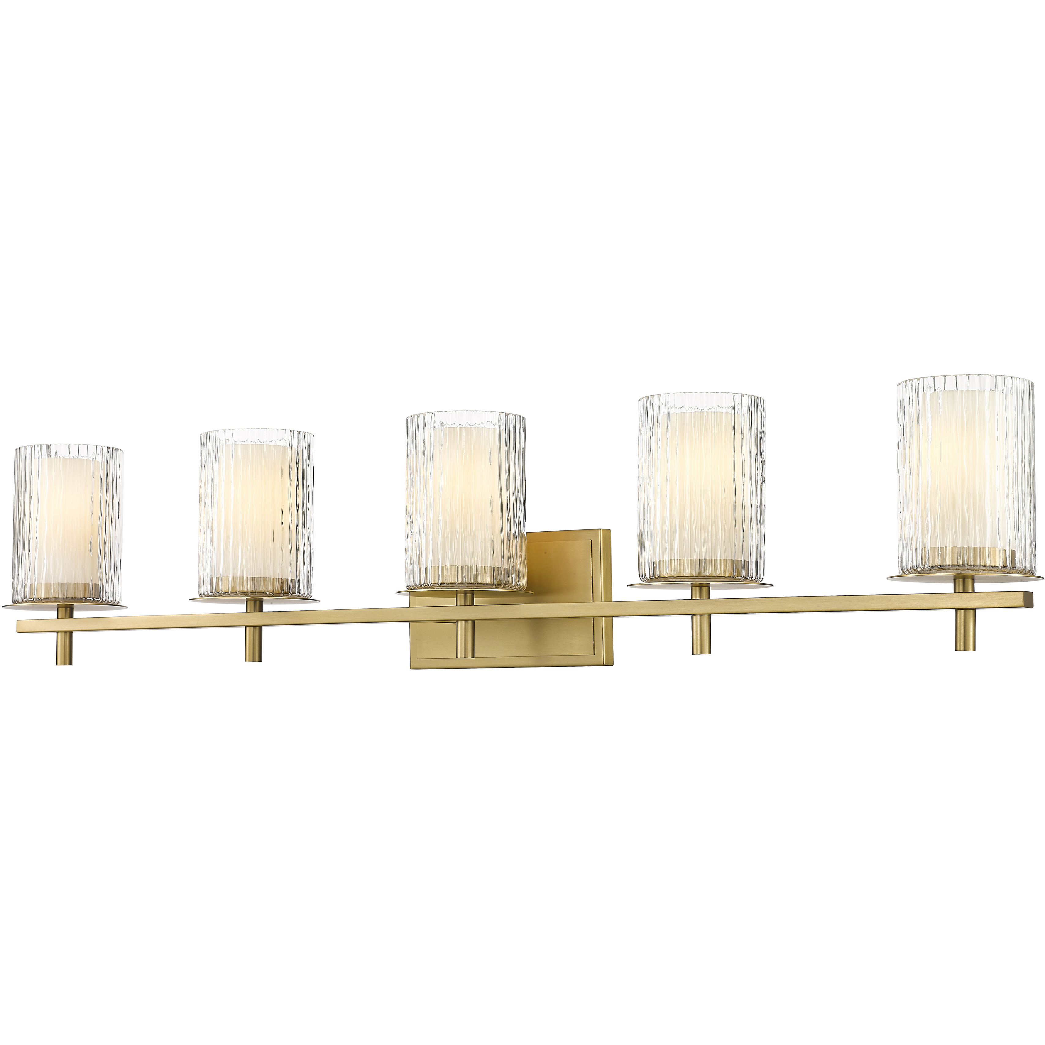 Grayson 5 Light 40 inch Modern Gold Vanity Wall Light