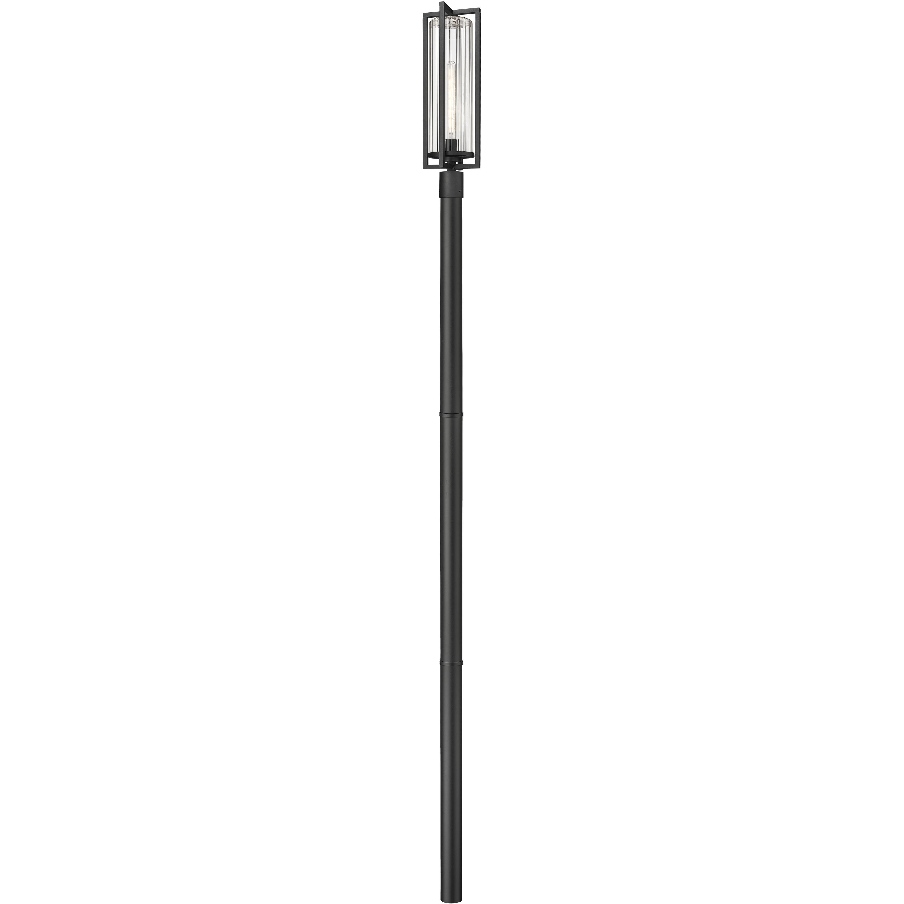 Aura 1 Light 119.75 inch Black Outdoor Post Mounted Fixture in G9