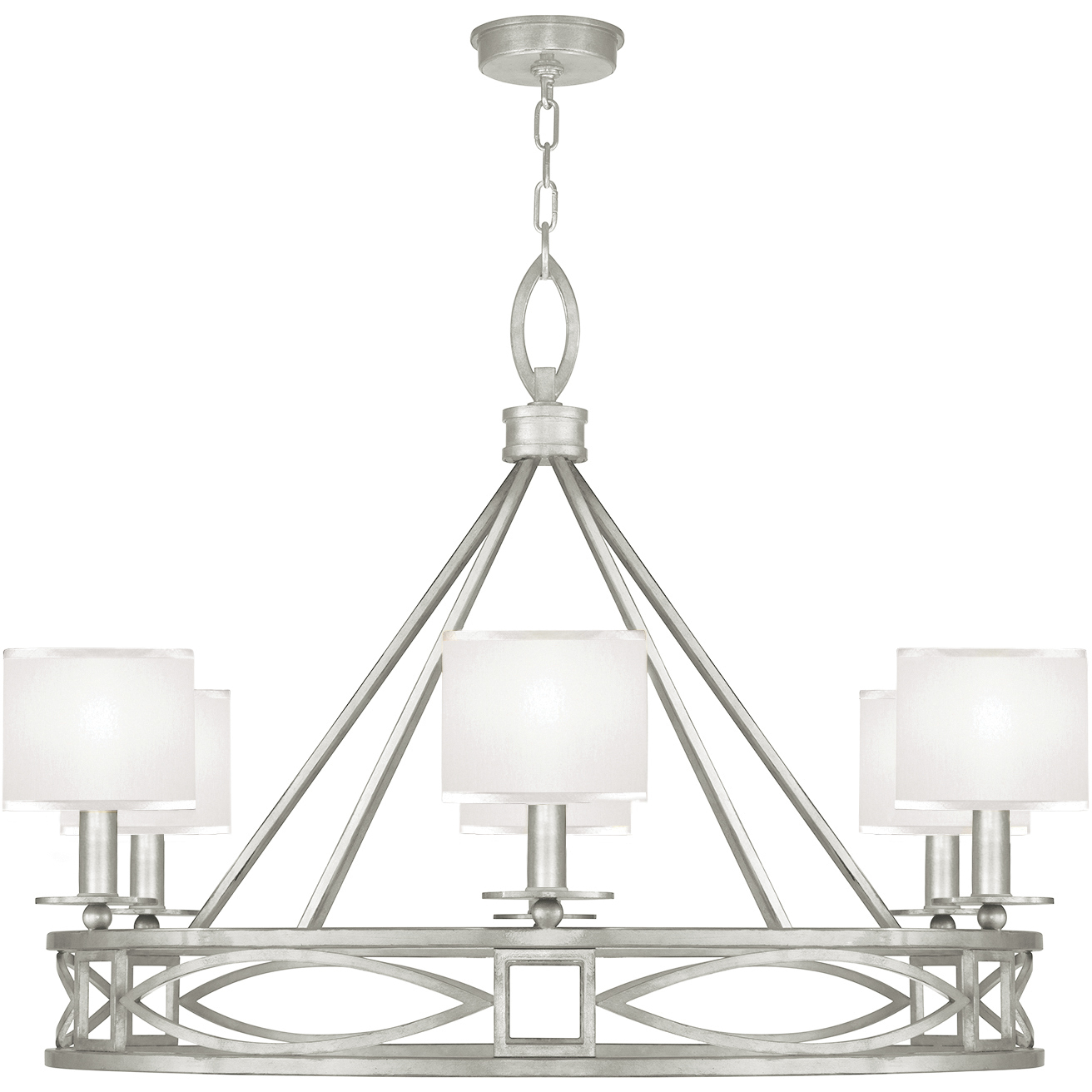 Cienfuegos 6 Light 39.5 inch Silver Chandelier Ceiling Light