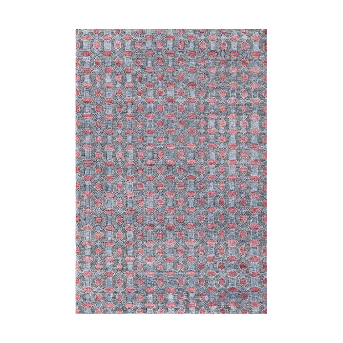 Florentine 36 X 24 inch Blue and Gray Area Rug, Viscose