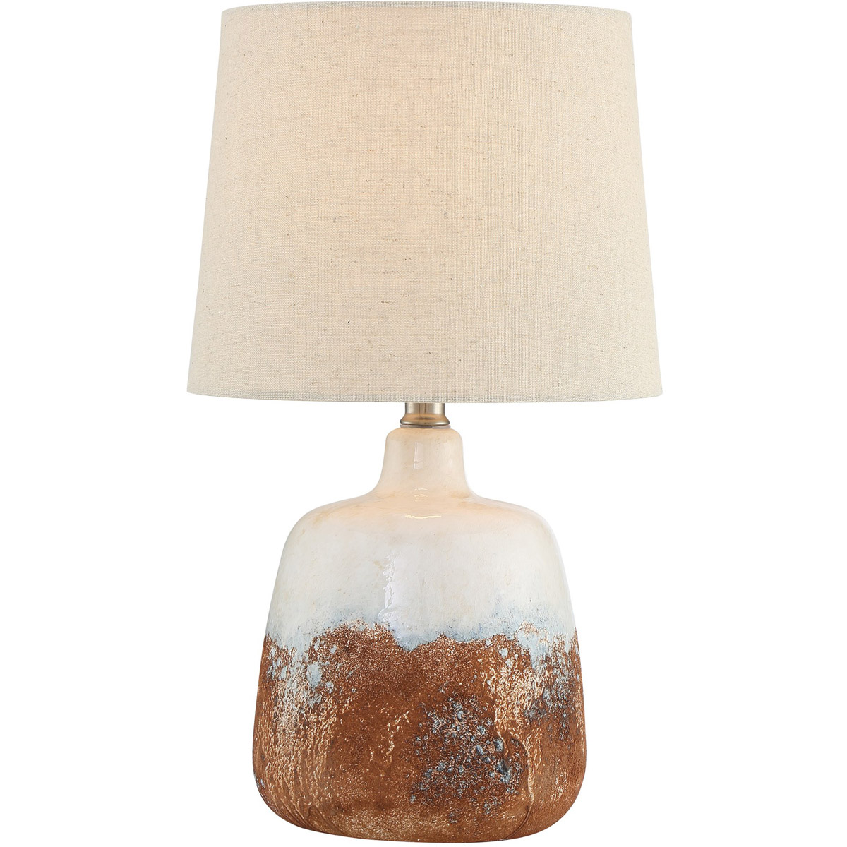 Marco 17 inch 60.00 watt 2-Tone White Table Lamp Portable Light