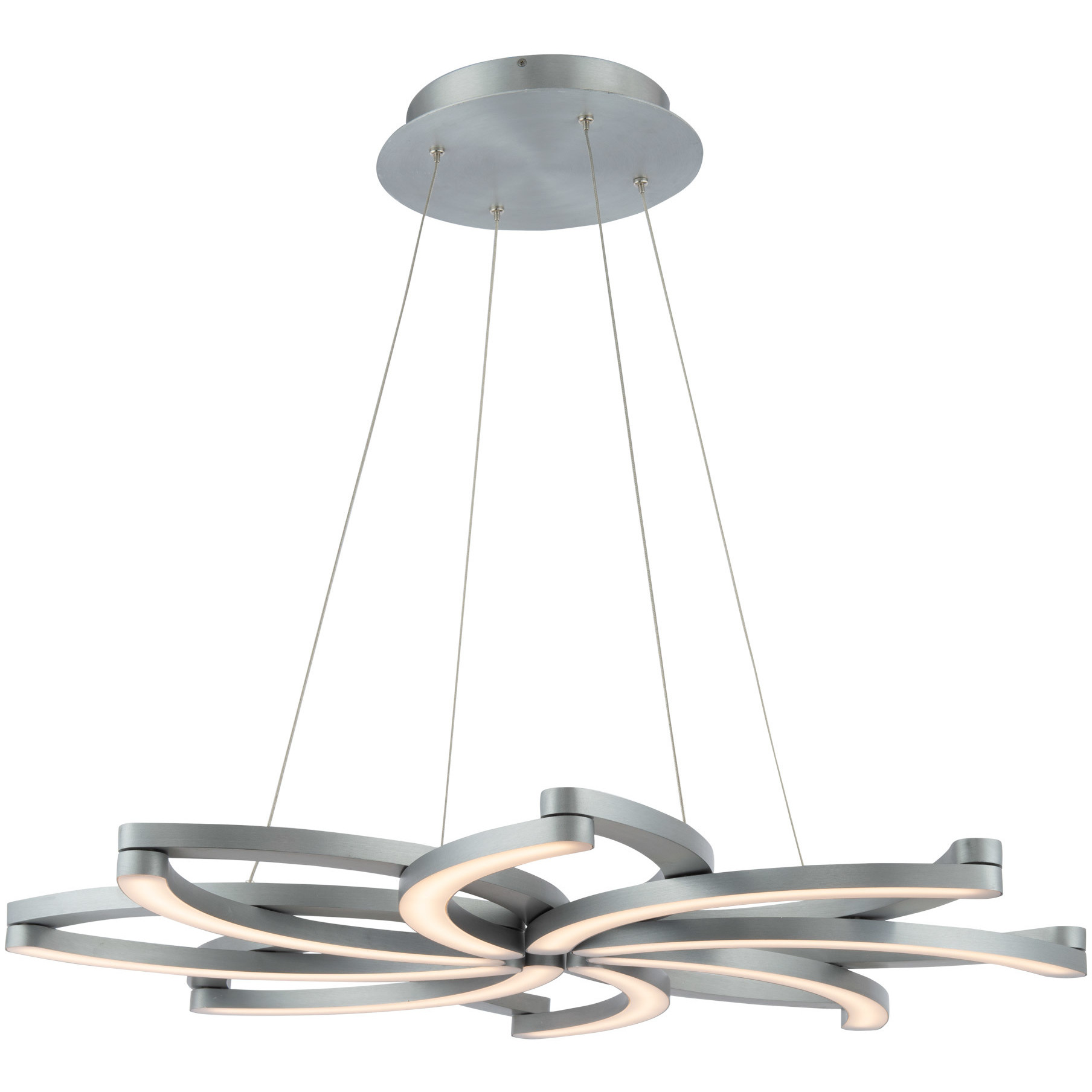 Bloom LED 32 inch Brushed Aluminum Chandelier Ceiling Light
