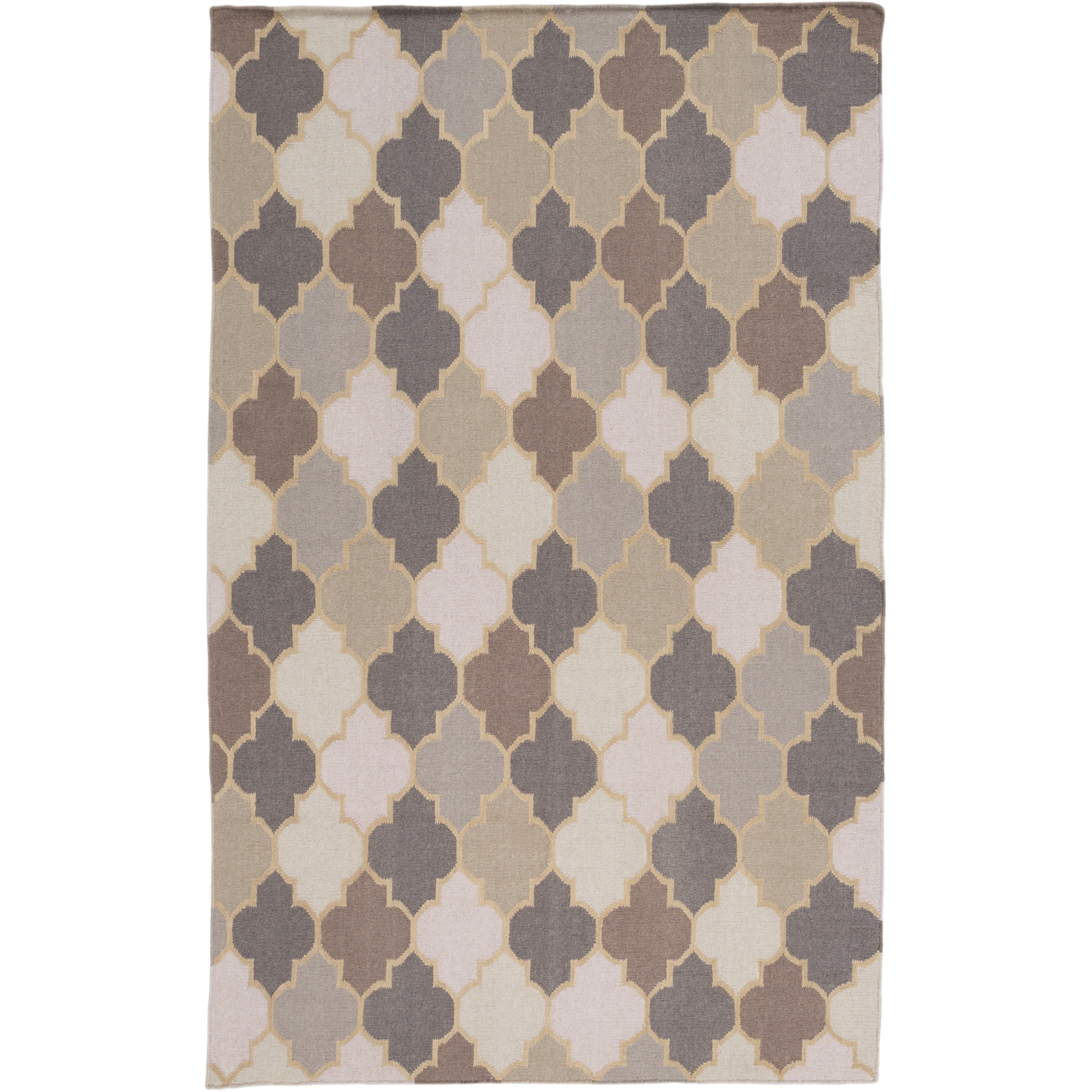 Nia 66 X 42 inch Medium Gray, Khaki, Lilac, Taupe, Cream Rug