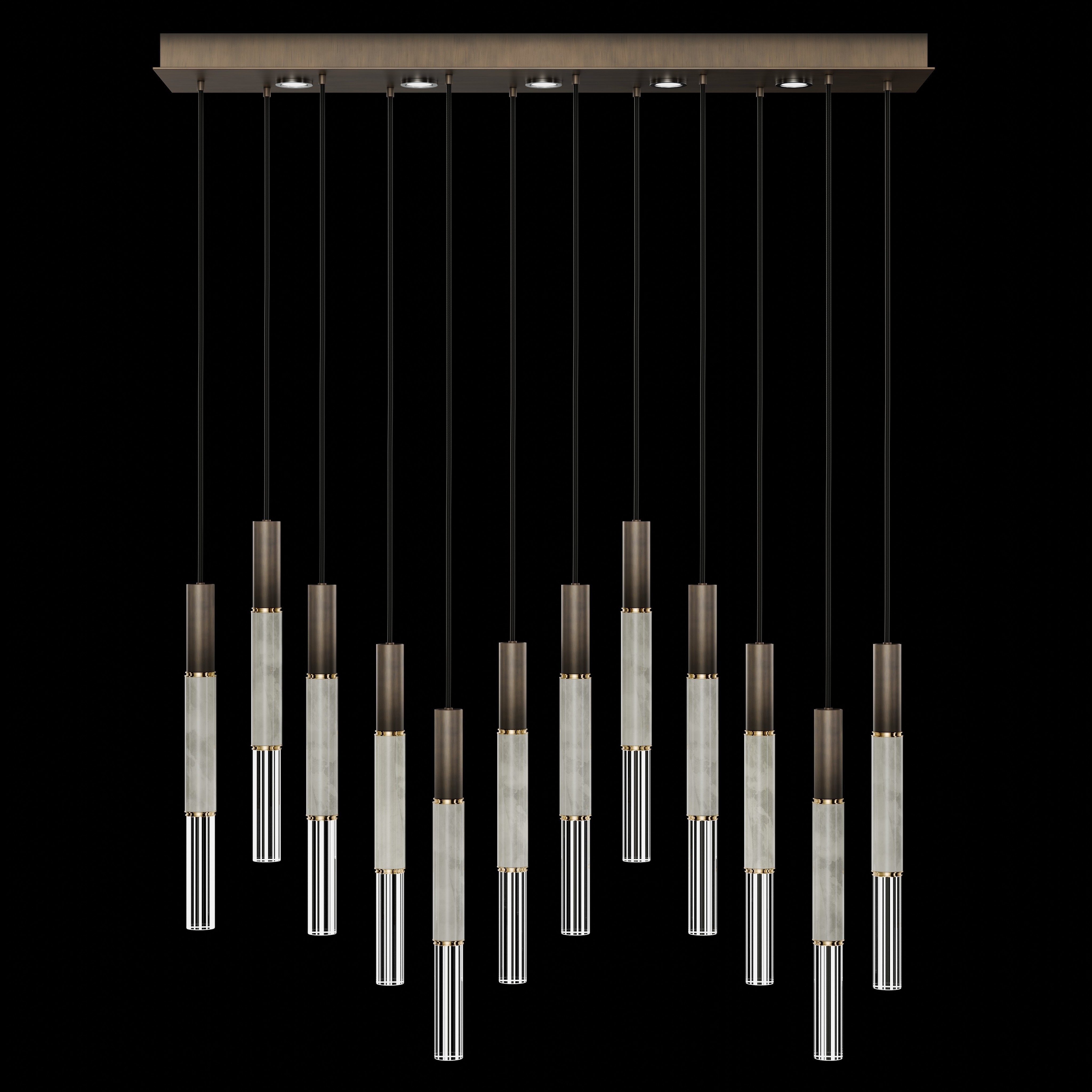 Antonia 17 Light 61 inch Bronze Pendant Ceiling Light
