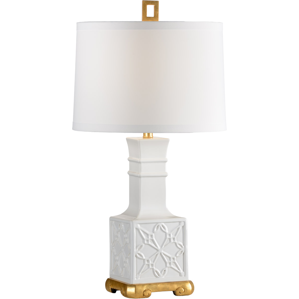 Biltmore 31 inch 100 watt White Glaze Table Lamp Portable Light