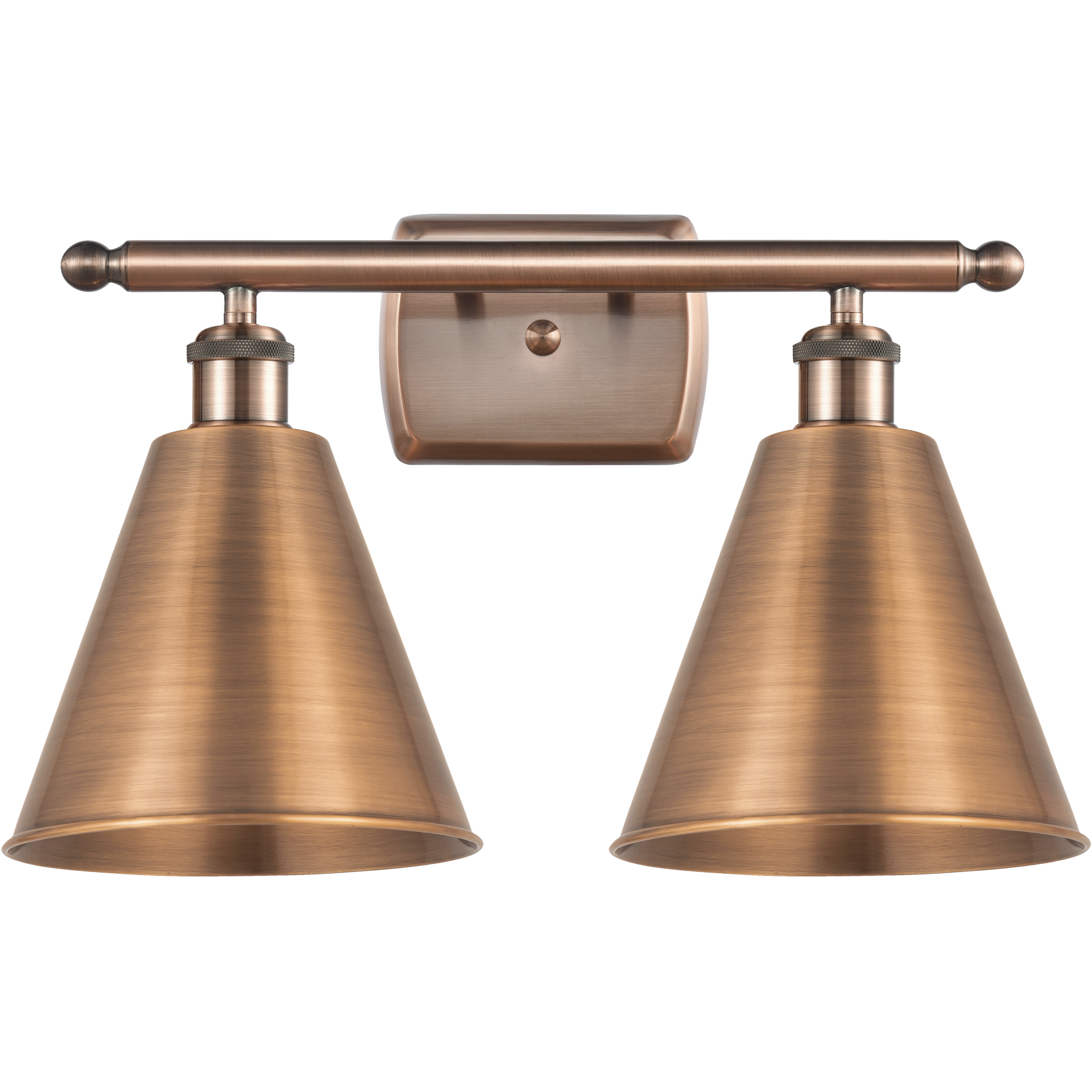Ballston Cone LED 18 inch Antique Copper Bath Vanity Light Wall Light