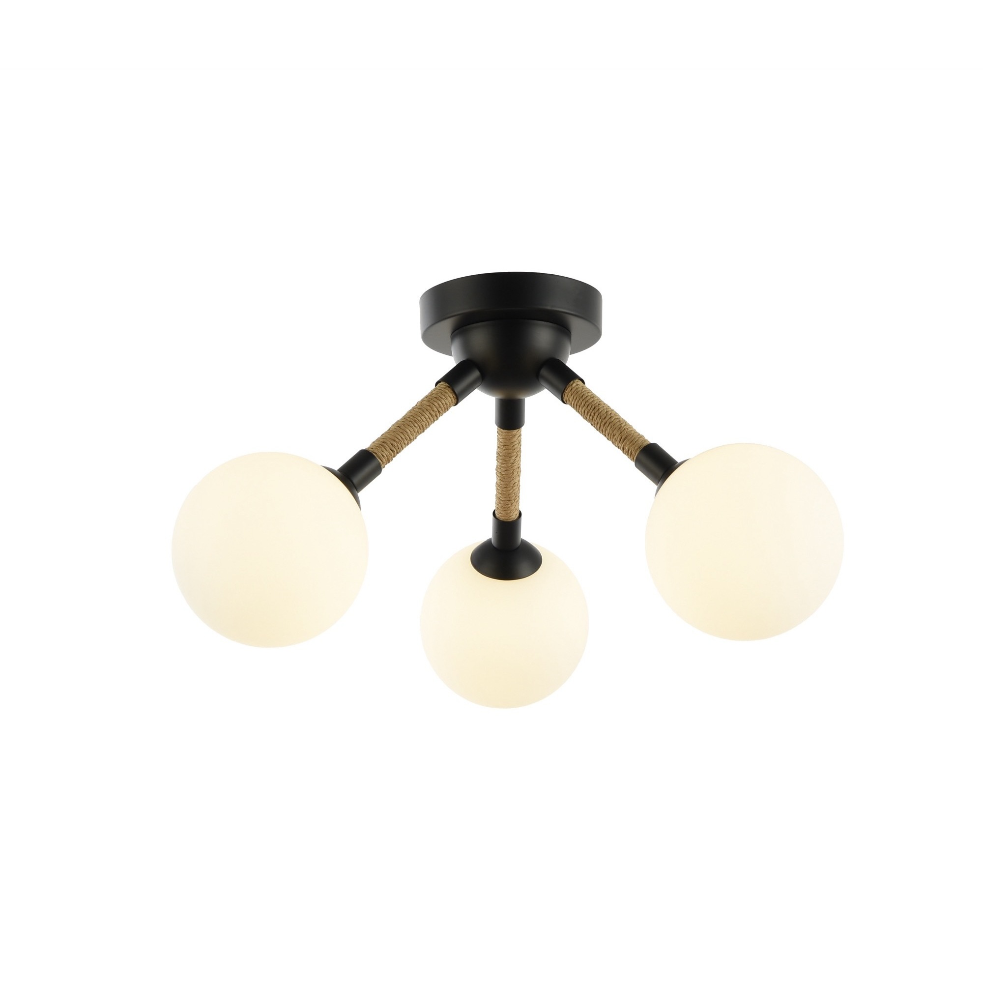 Capilano LED 17.9 inch Black Semi-Flush Mount Ceiling Light