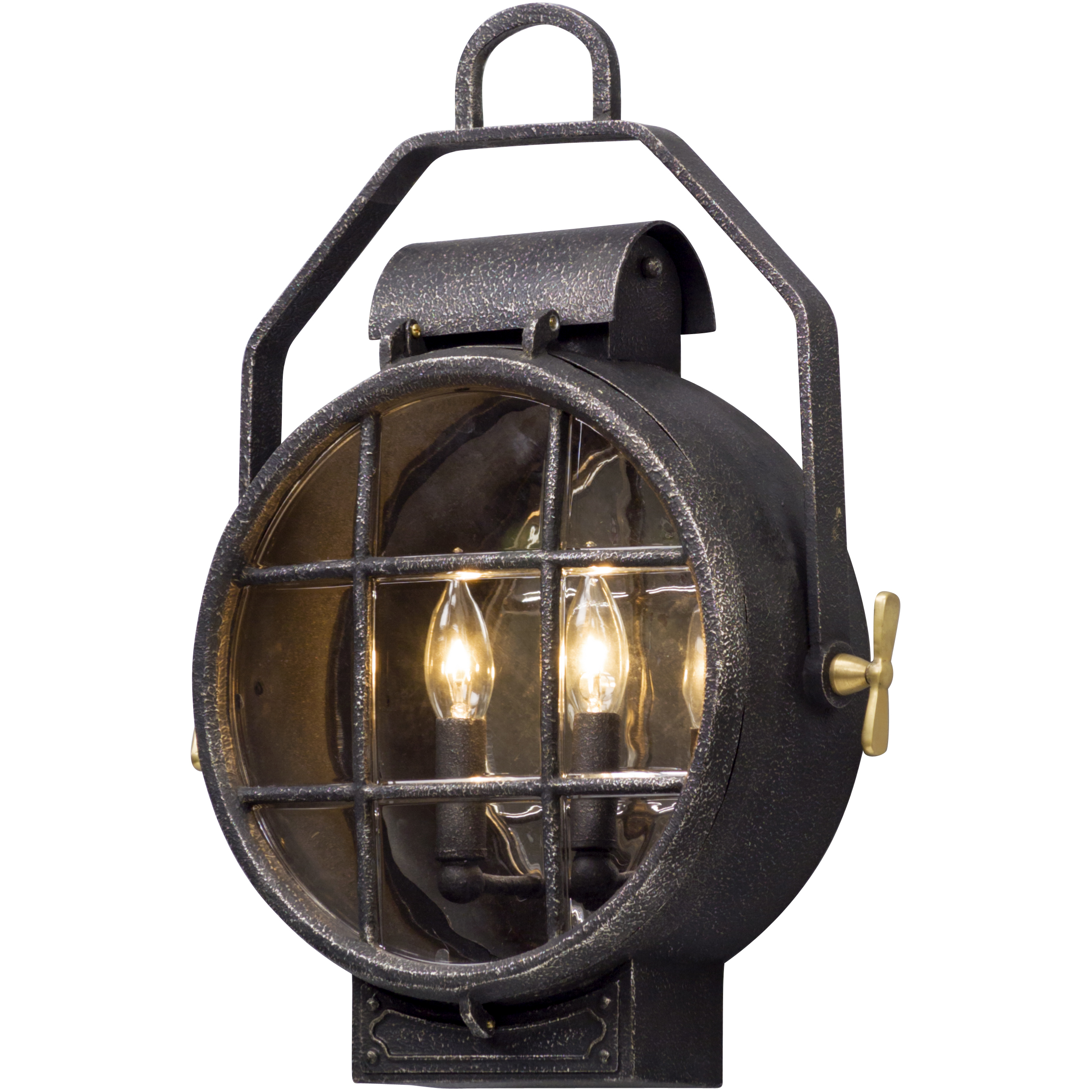 Point Lookout 2 Light 19.25 inch Aged Silver Outdoor Wall Sconce