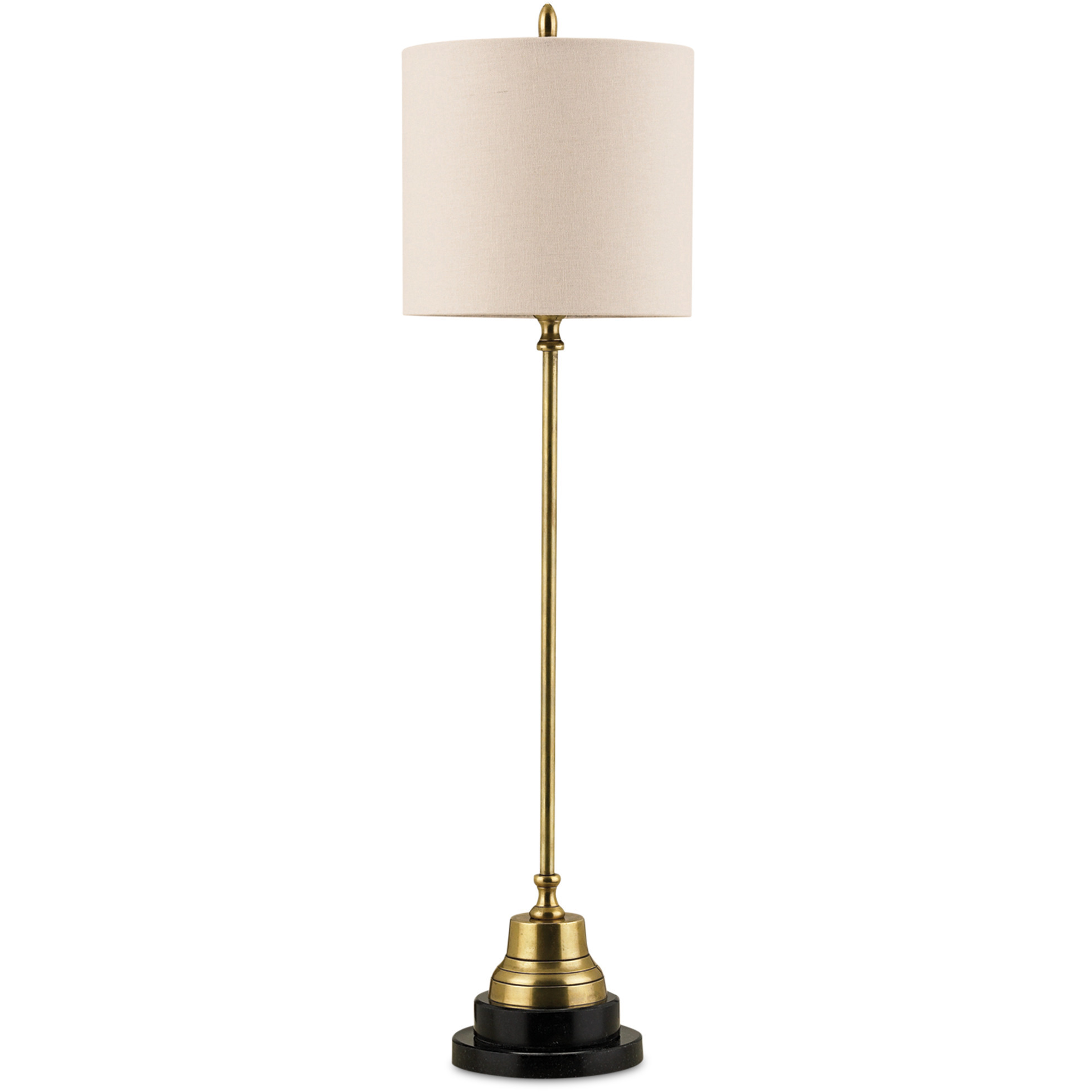 Messenger 26 inch 60 watt Vintage Brass and Black Table Lamp Portable Light