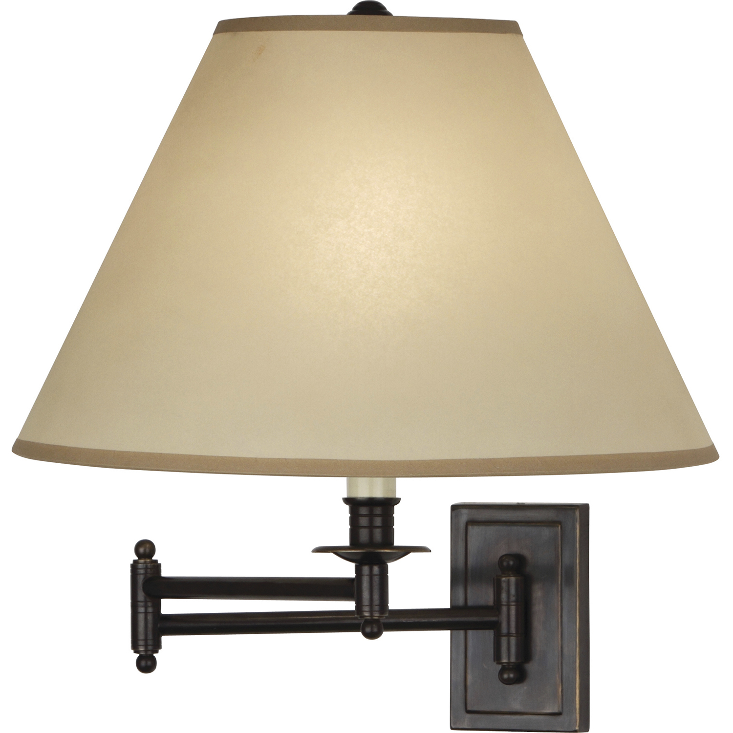 Kinetic 14 inch 150 watt Deep Patina Bronze Wall Swinger Wall Light in Translucent Flax