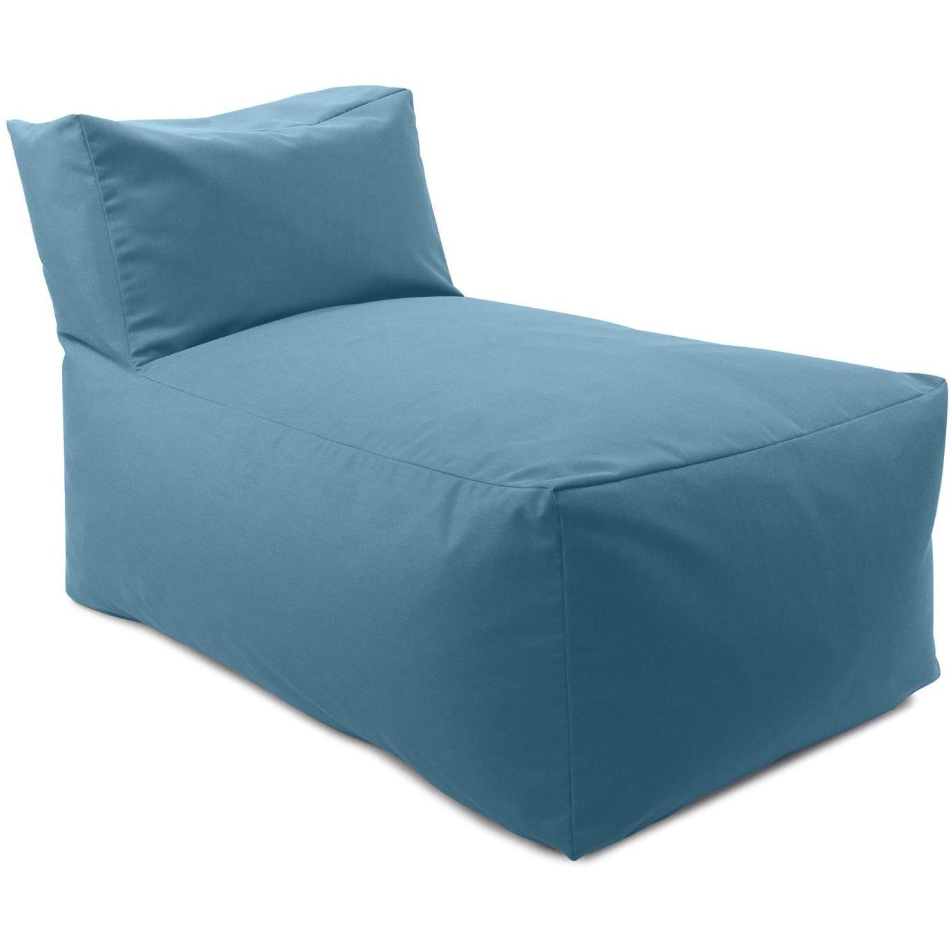 Seascape Turquoise Outdoor Pouf Lounge Cover
