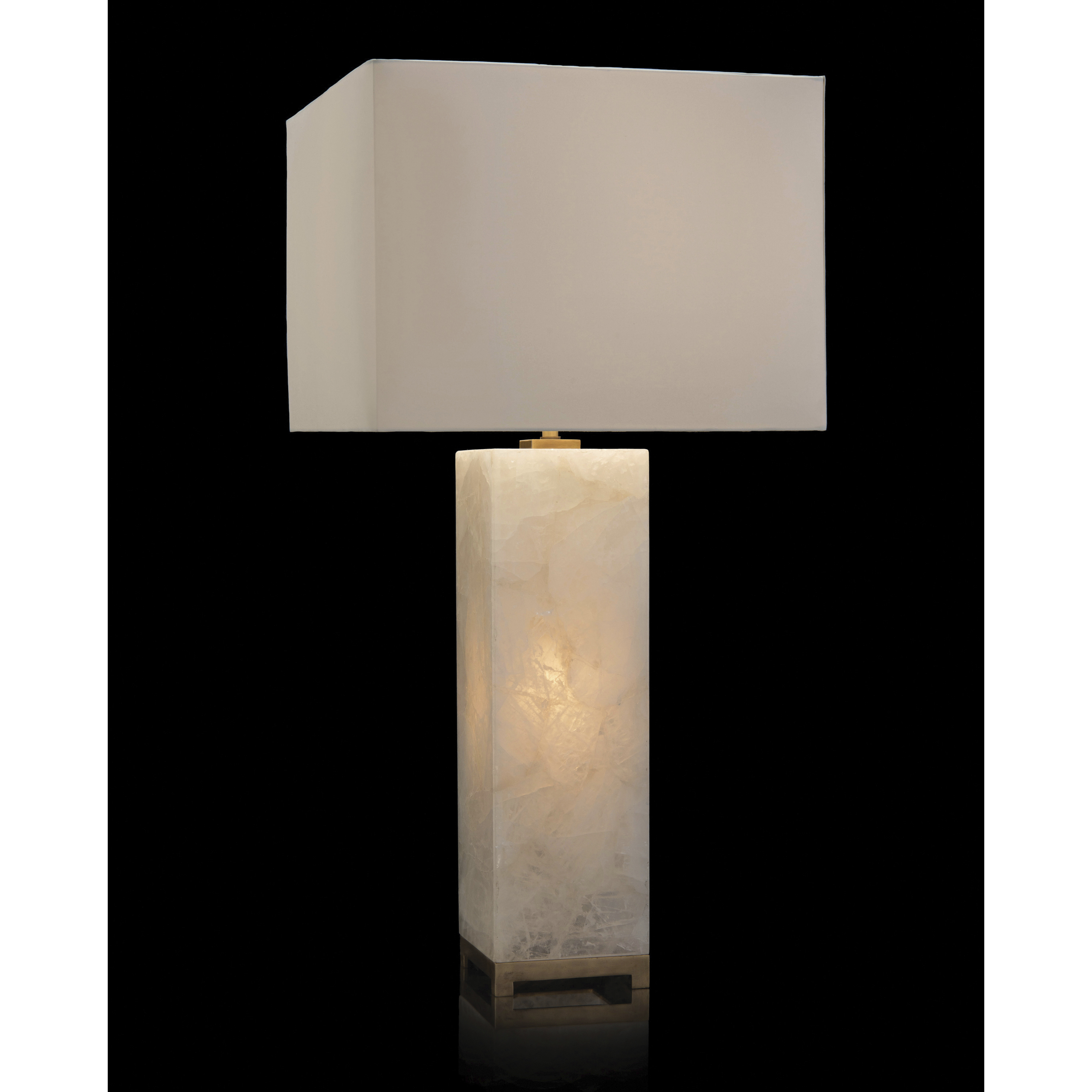 Illuminated 35 inch 60.00 watt Antique Brass and White Table Lamp Portable Light