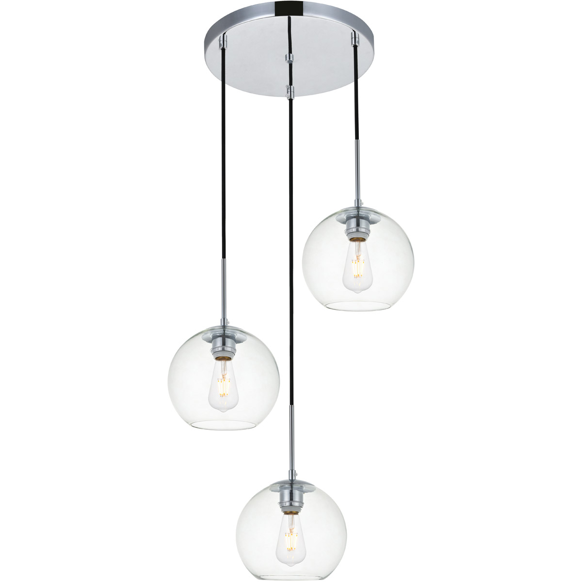 Huntington 3 Light 18.1 inch Chrome Pendant Ceiling Light