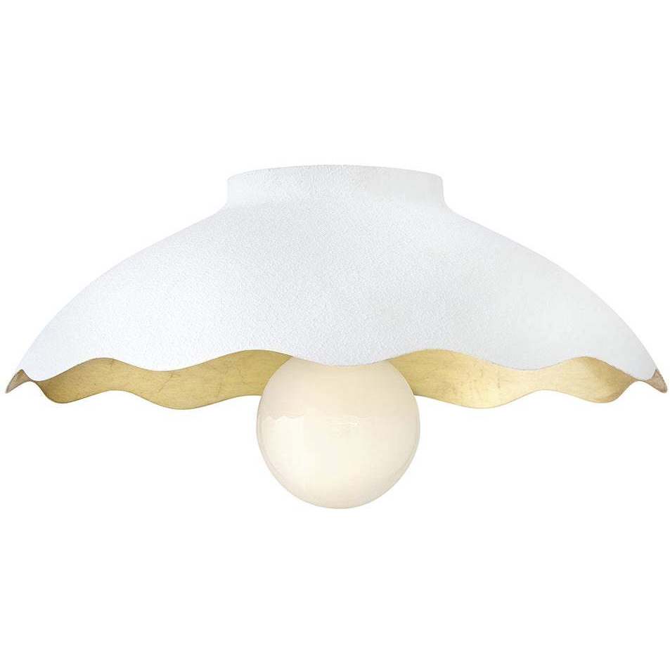 Darla 1 Light 15 inch Textured Plaster Flush Mount Ceiling Light