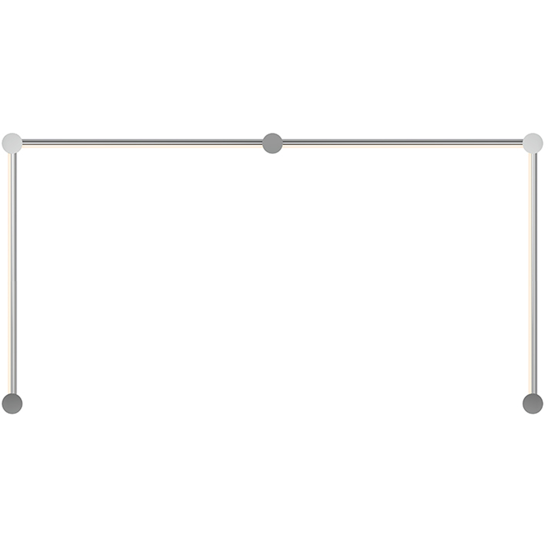 Purolinear 360 LED 49 inch Polished Chrome ADA Wall Bar Light Wall Light