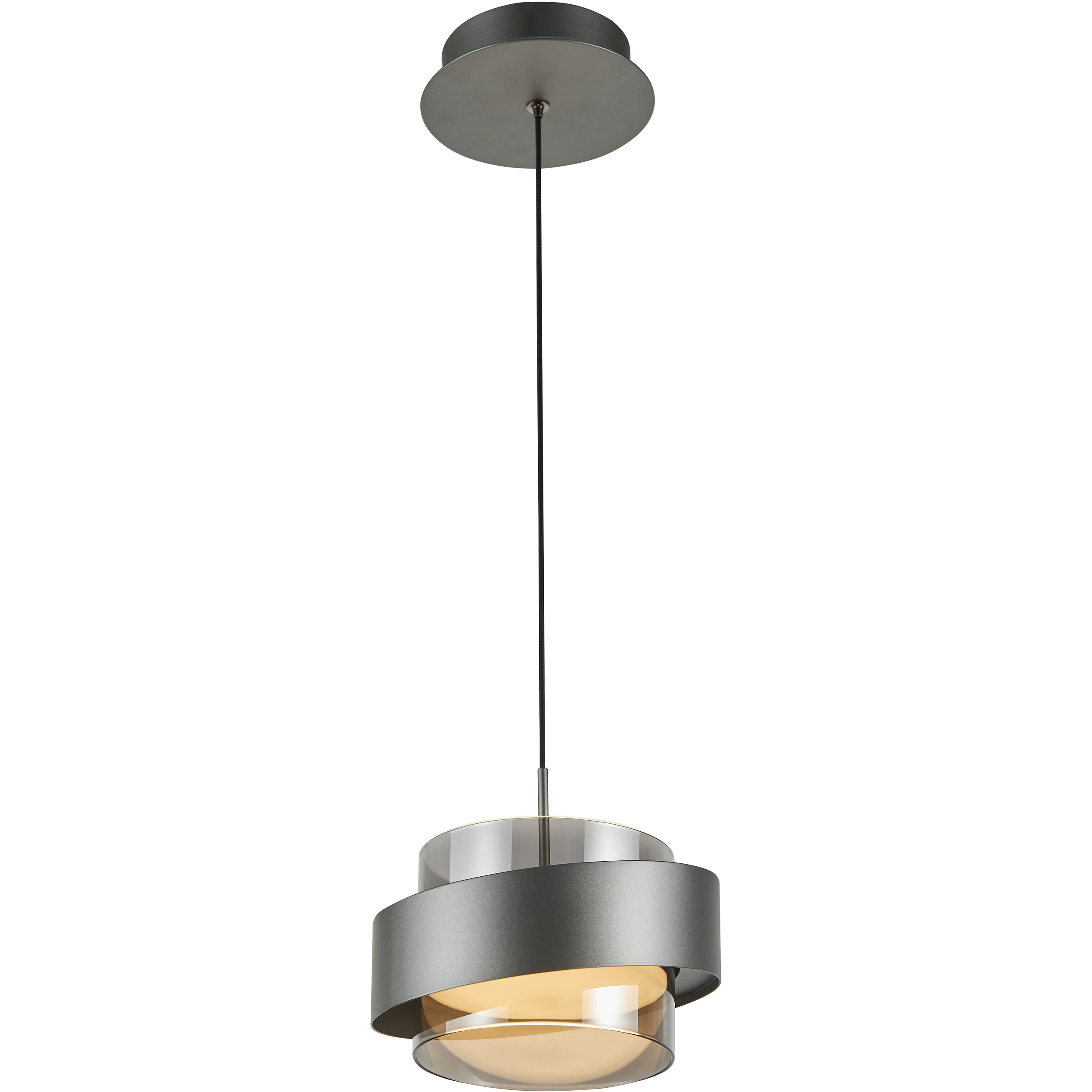 Axis LED 7.75 inch Graphite Pendant Ceiling Light