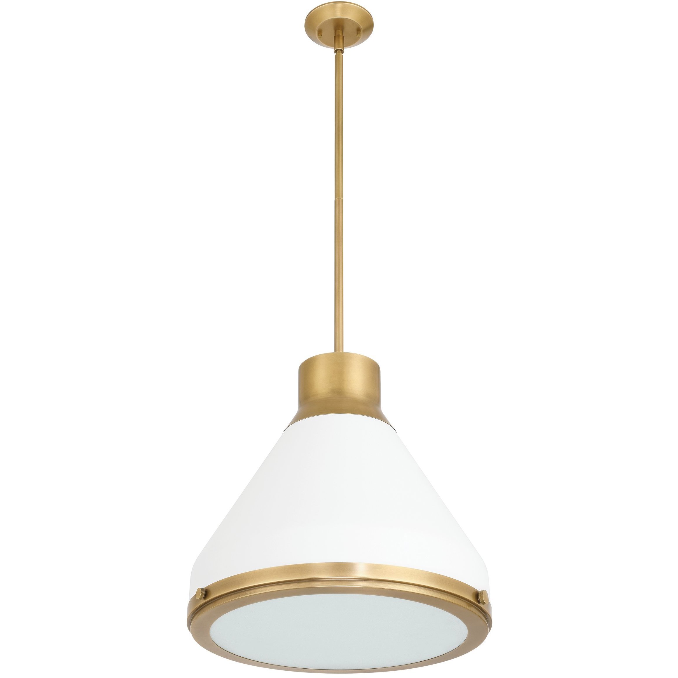 Doyle 1 Light 18.75 inch Natural Brass Pendant Ceiling Light