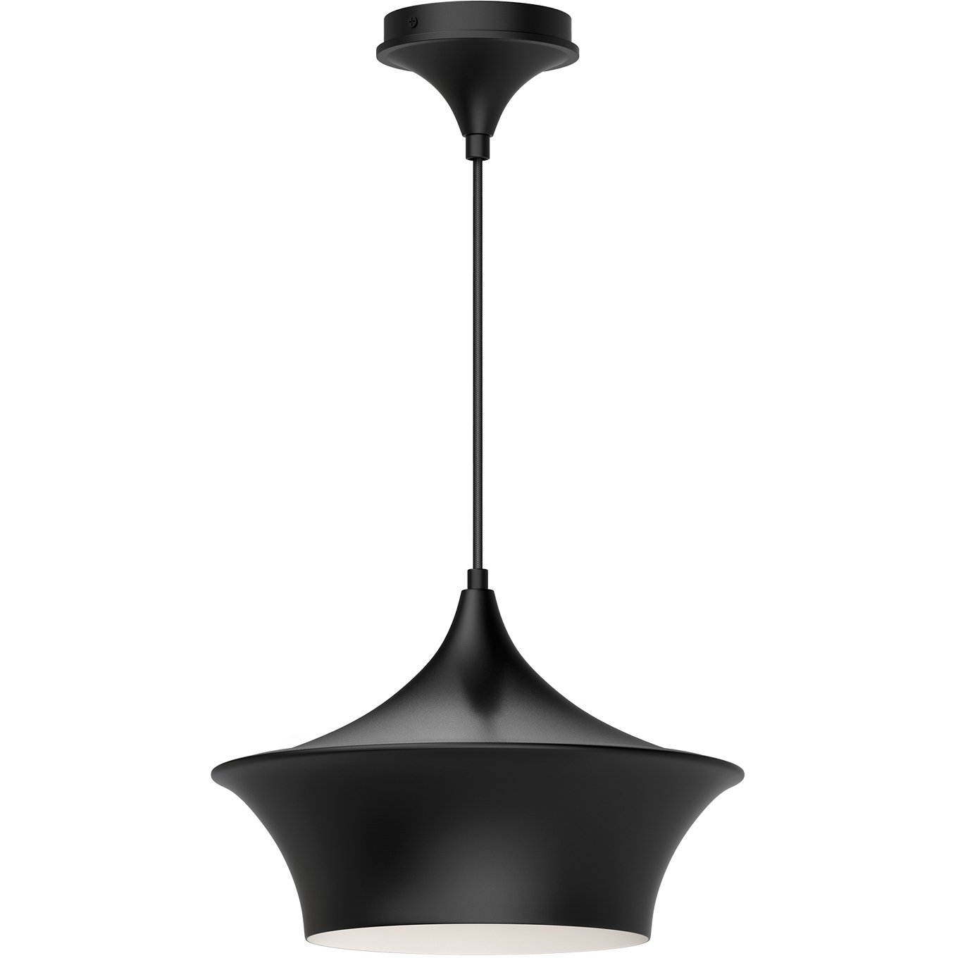 Alora Mood Emiko 1 Light 13 inch Matte Black Pendant Ceiling Light