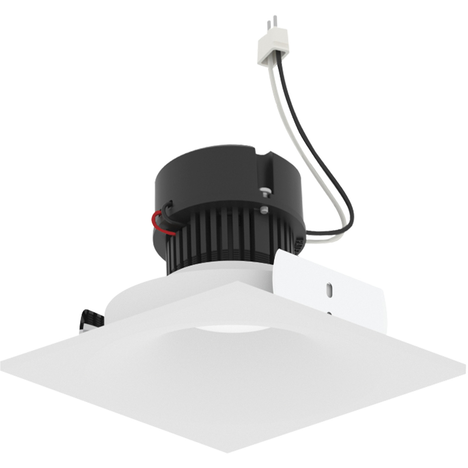 Pearl Warm White LED Square Bullnose Retrofit in 3500K, 4" Retrofit