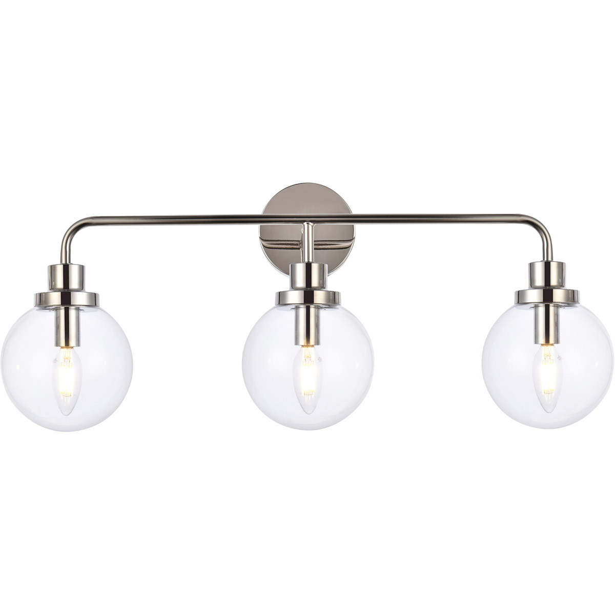 Hanson 3 Light 28 inch Polish Nickel Bath Sconce Wall Light in Polished Nickel