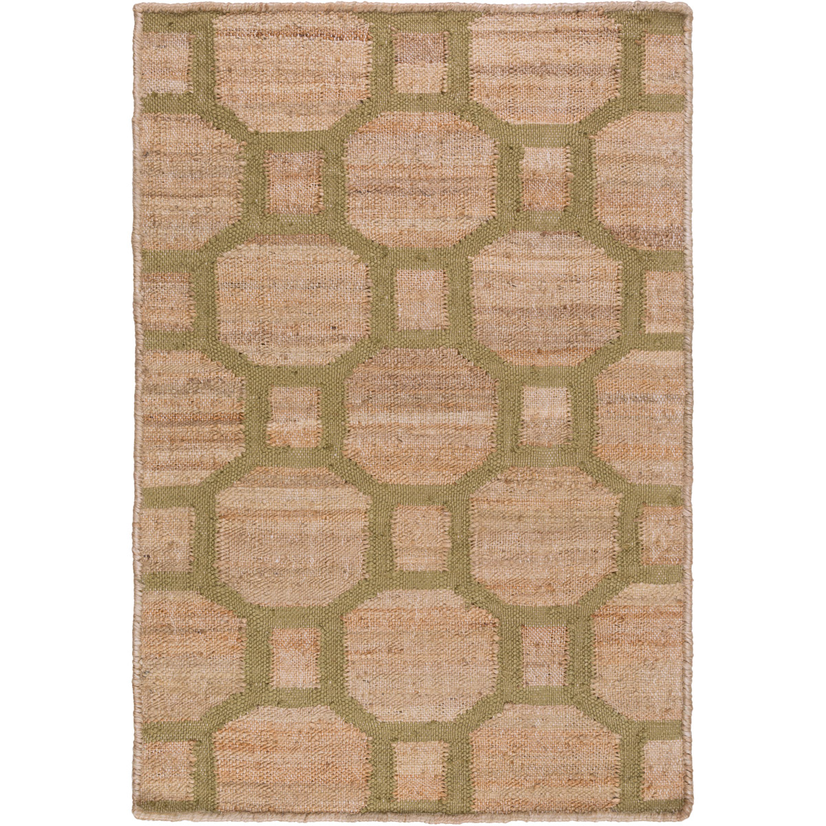 Seaport 120 X 96 inch Camel, Dark Green Rug