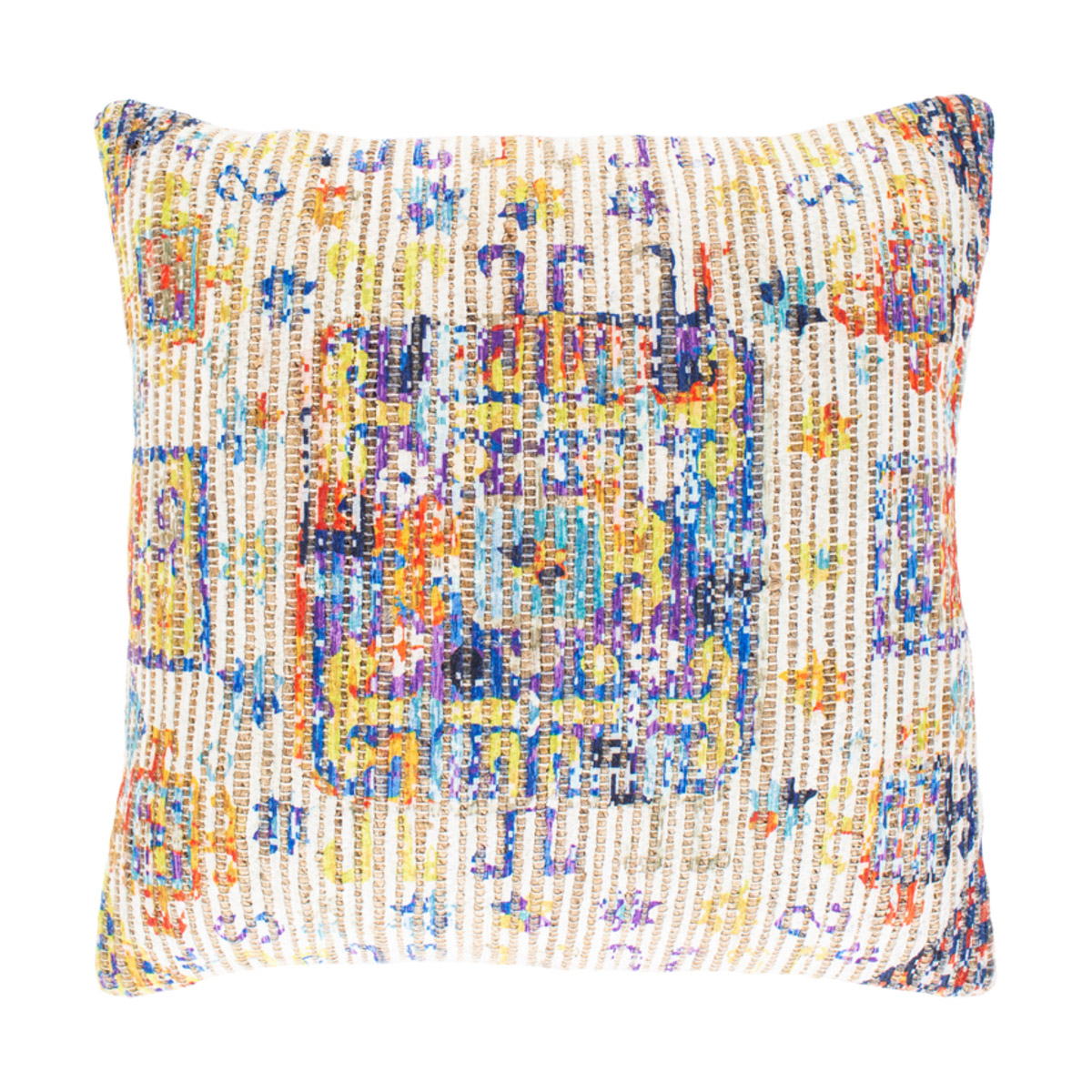 Coventry 26 X 26 inch Beige/Bright Orange/Violet/Sky Blue/Lime Pillow Kit, Square