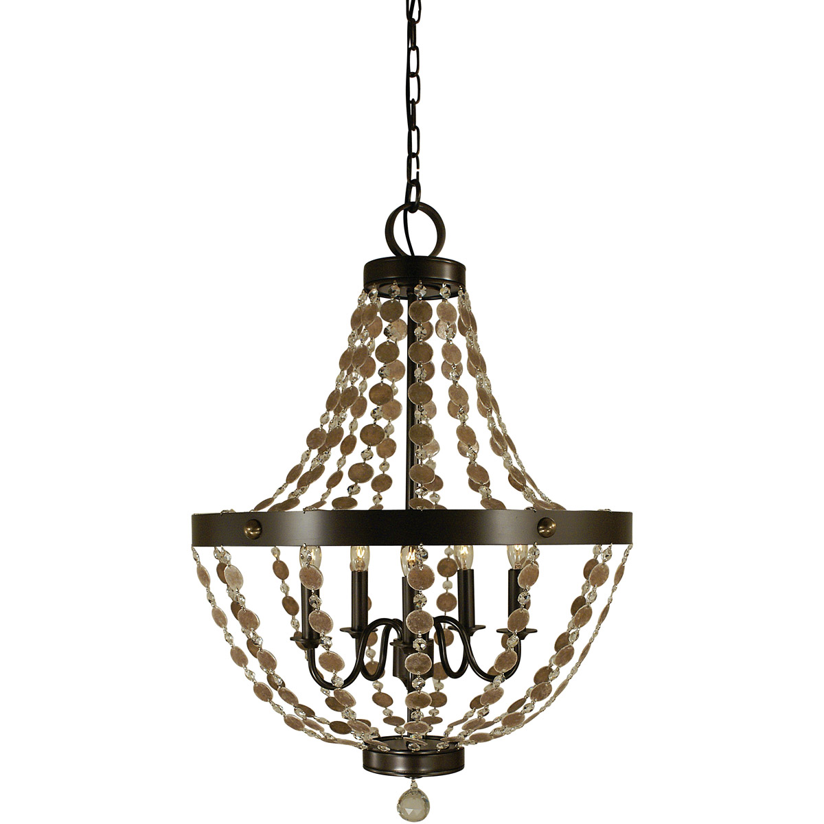 Naomi 5 Light 21 inch Brushed Nickel Dining Chandelier Ceiling Light