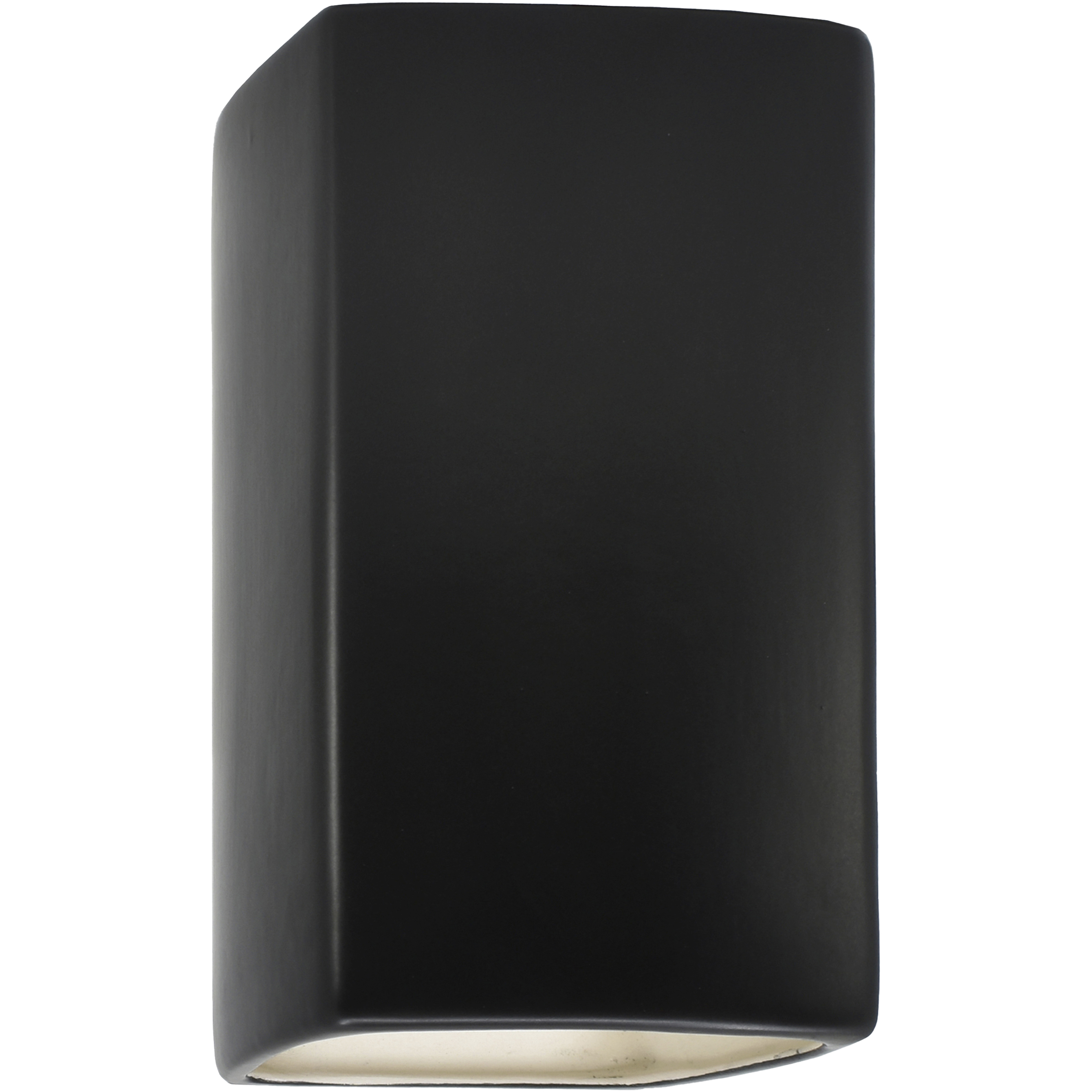 Ambiance Rectangle LED 7.25 inch Carbon Matte Black Wall Sconce Wall Light, Large