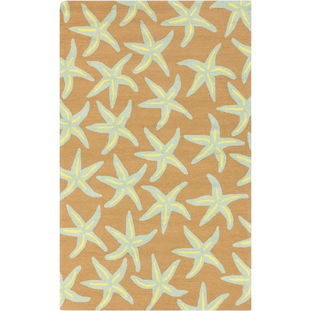 Rain 96 X 60 inch Blue and Brown Indoor Area Rug, Polypropylene