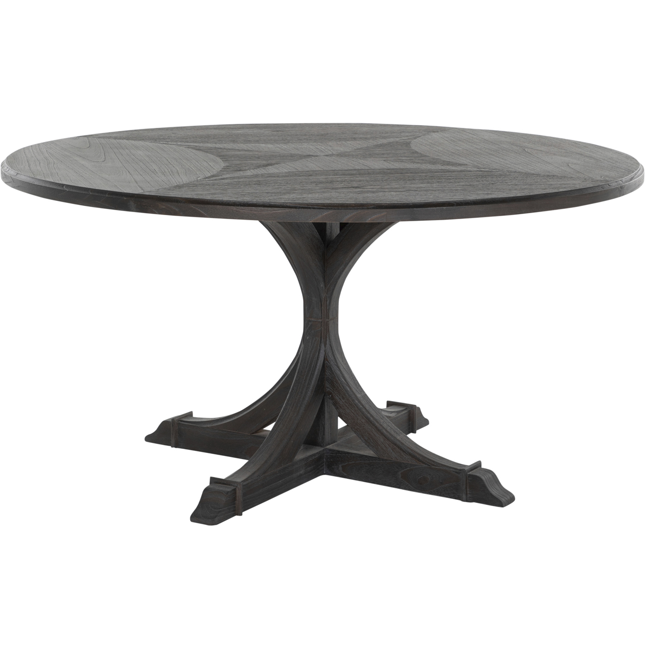 Adams 60 X 60 inch Cerused Forest Black Round Dining Table