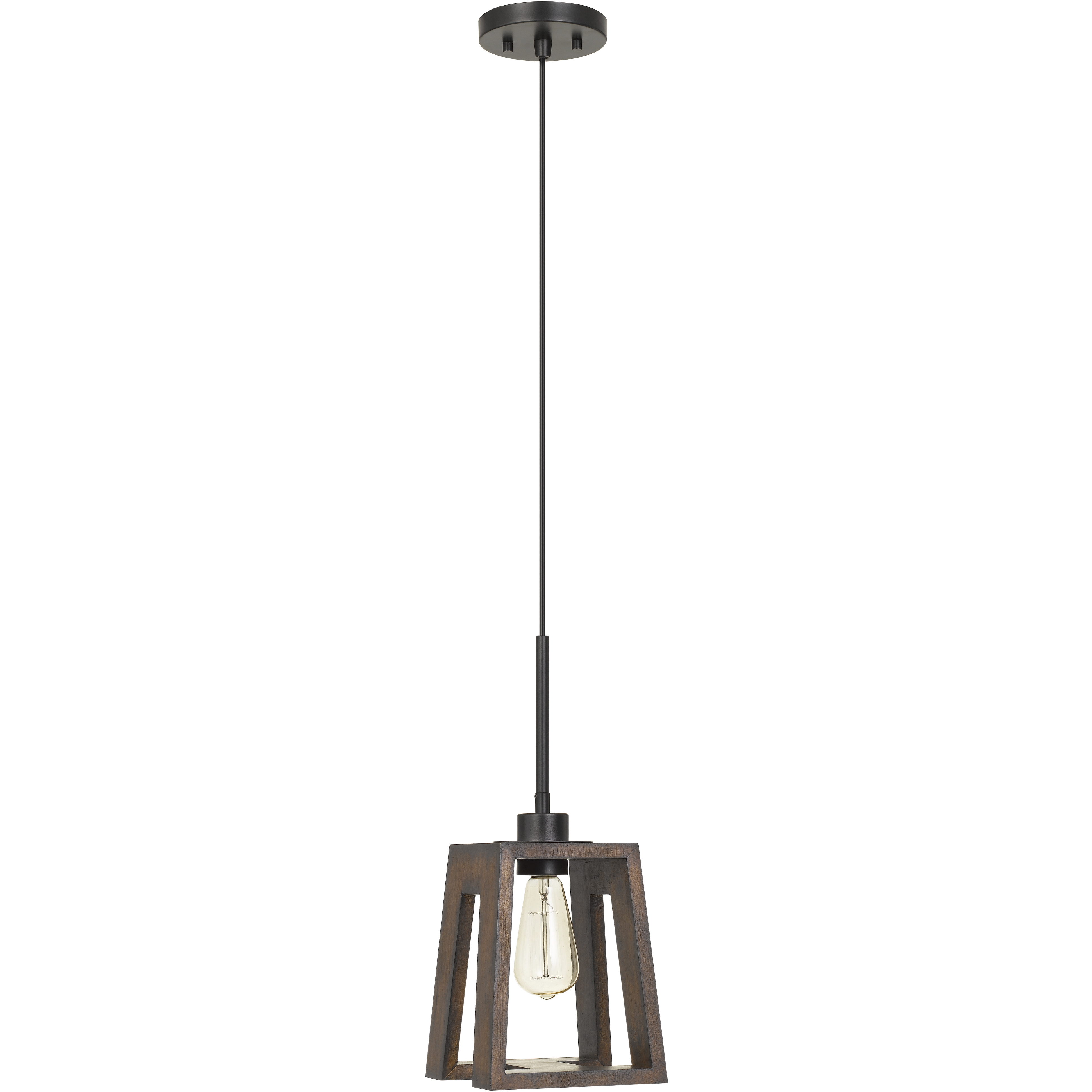 Biel 1 Light 5 inch Wood and Iron Pendant Ceiling Light