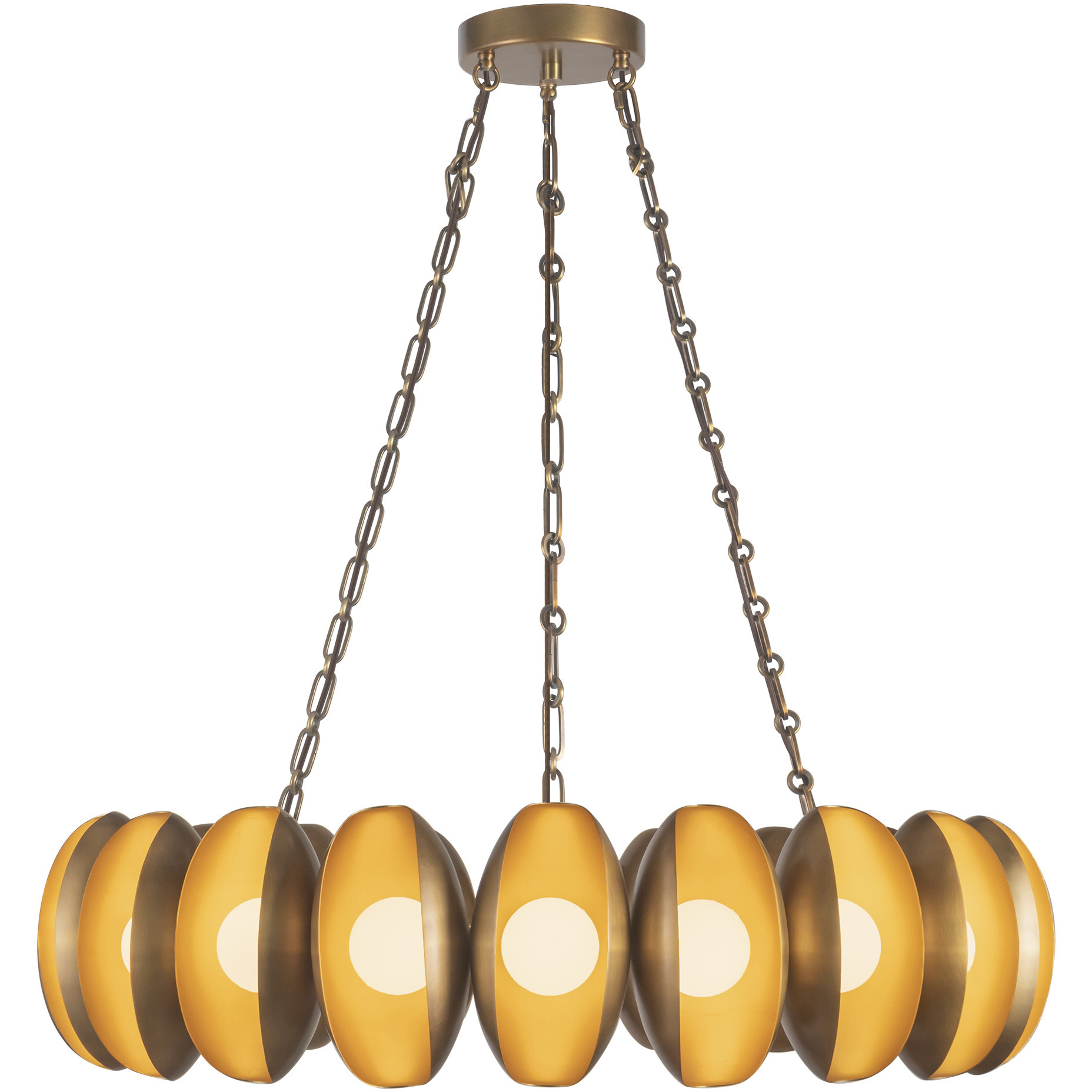 Cortez 37 inch Vintage Brass Chandelier Ceiling Light