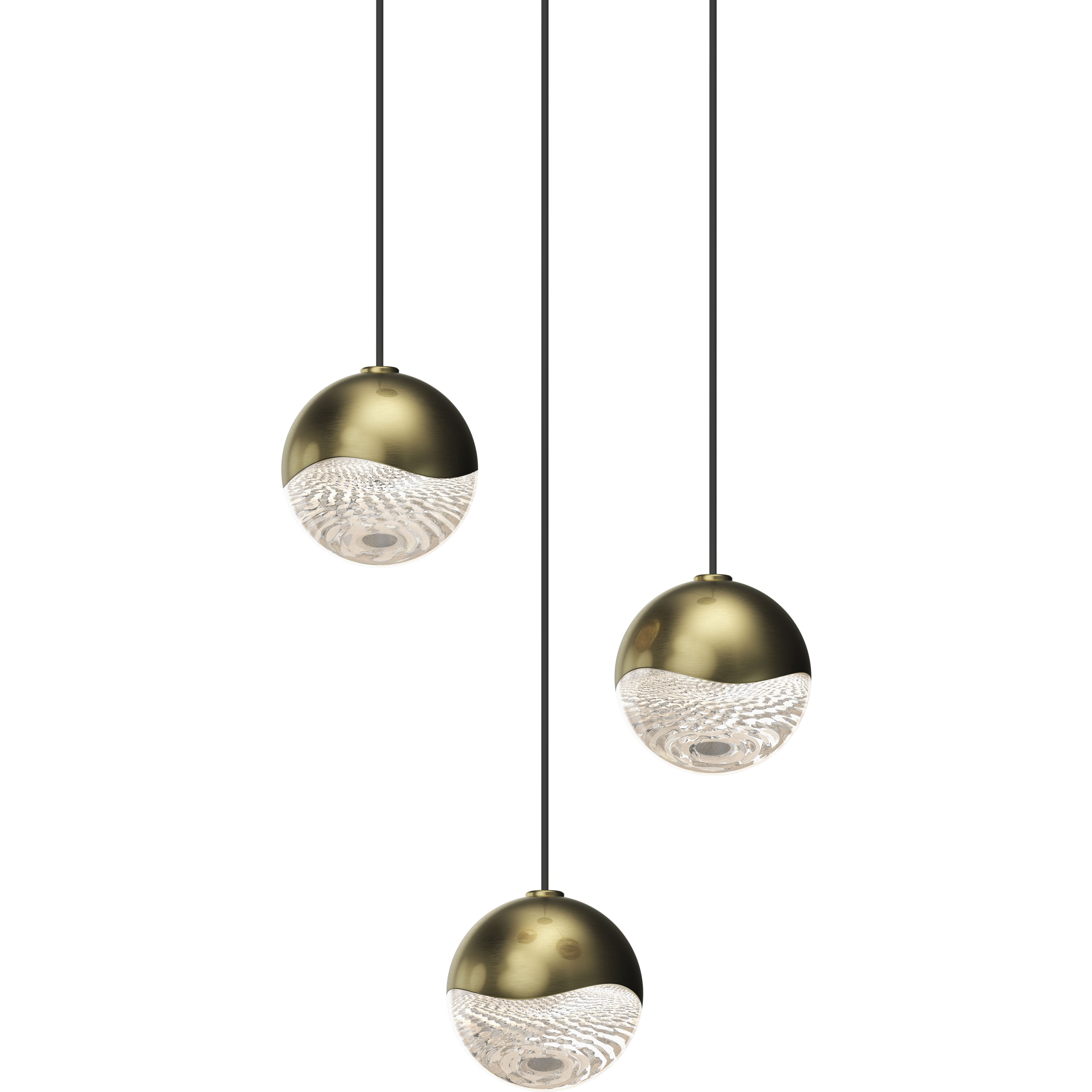 Grapes LED 7 inch Brass Pendant Ceiling Light in Small