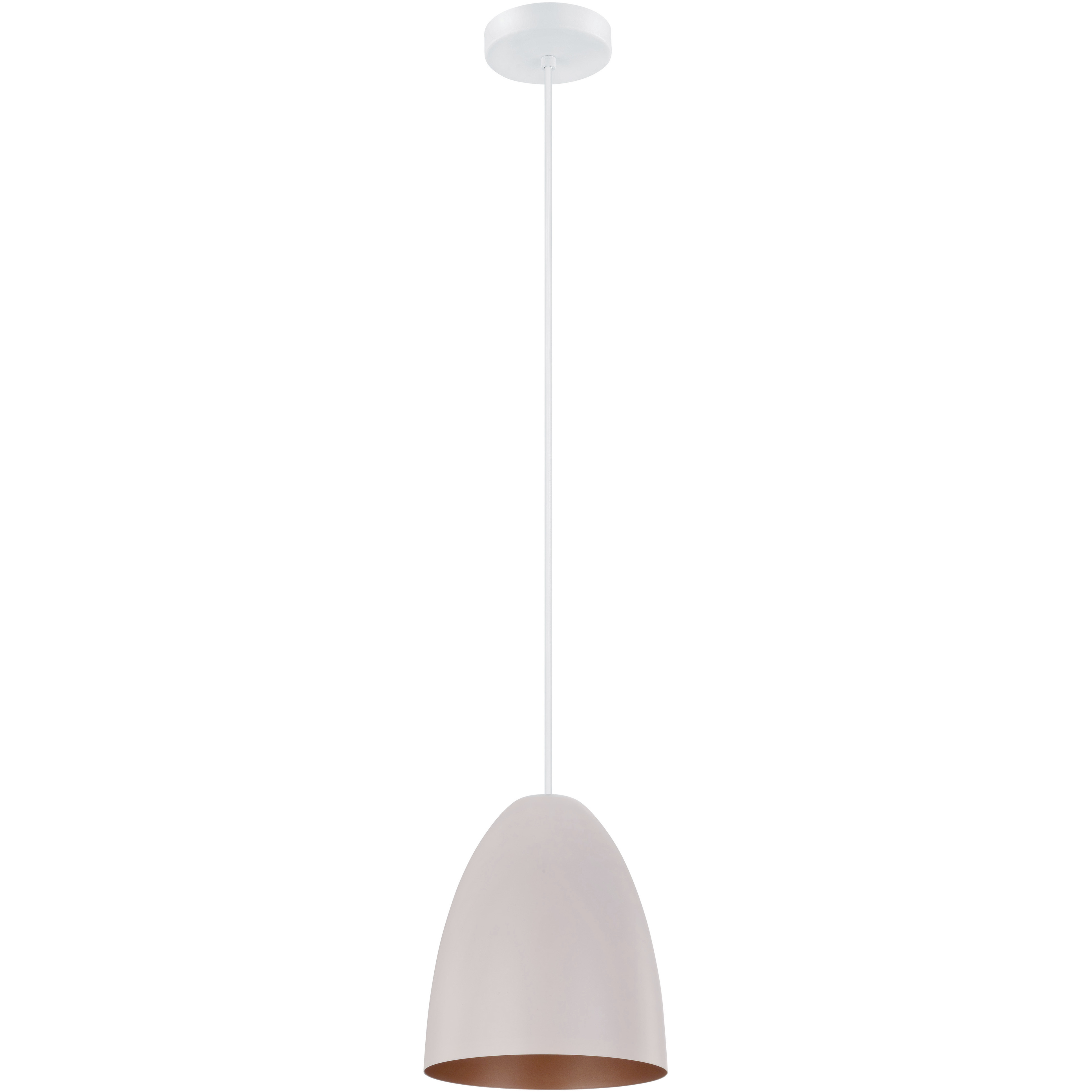 Sarabia 1 Light 7.48 inch Matte White and Pastel Apricot and Copper Pendant Ceiling Light
