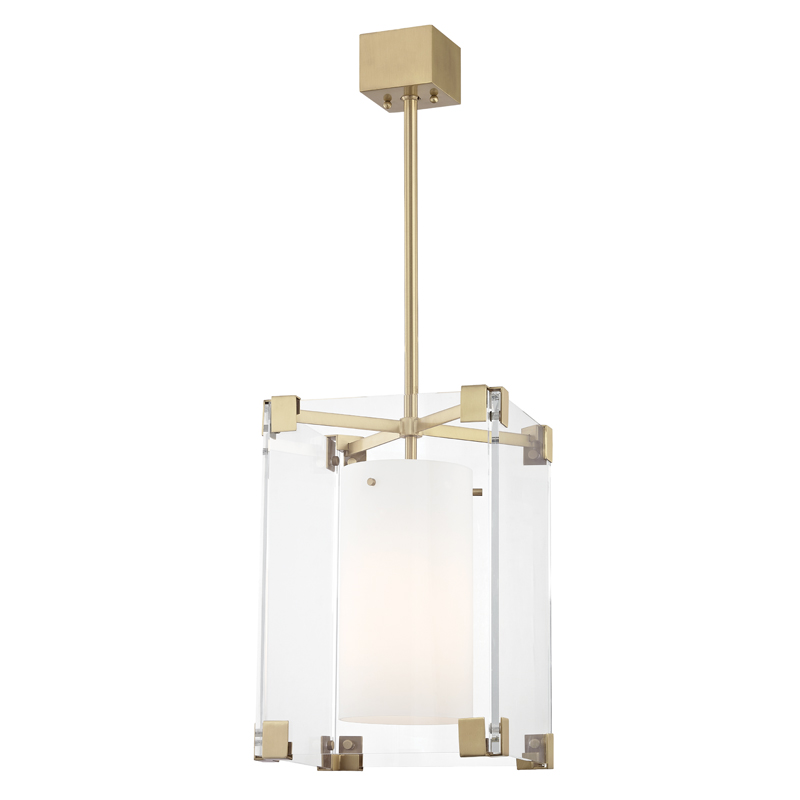 Achilles 1 Light 13.25 inch Aged Brass Pendant Ceiling Light