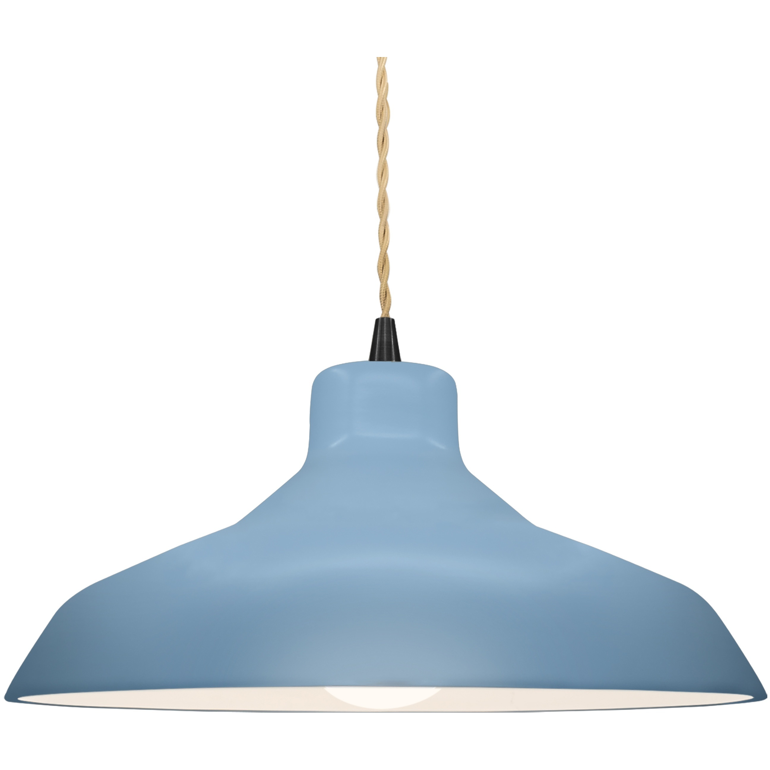 Radiance LED 15.5 inch Sky Blue and Matte Black Pendant Ceiling Light