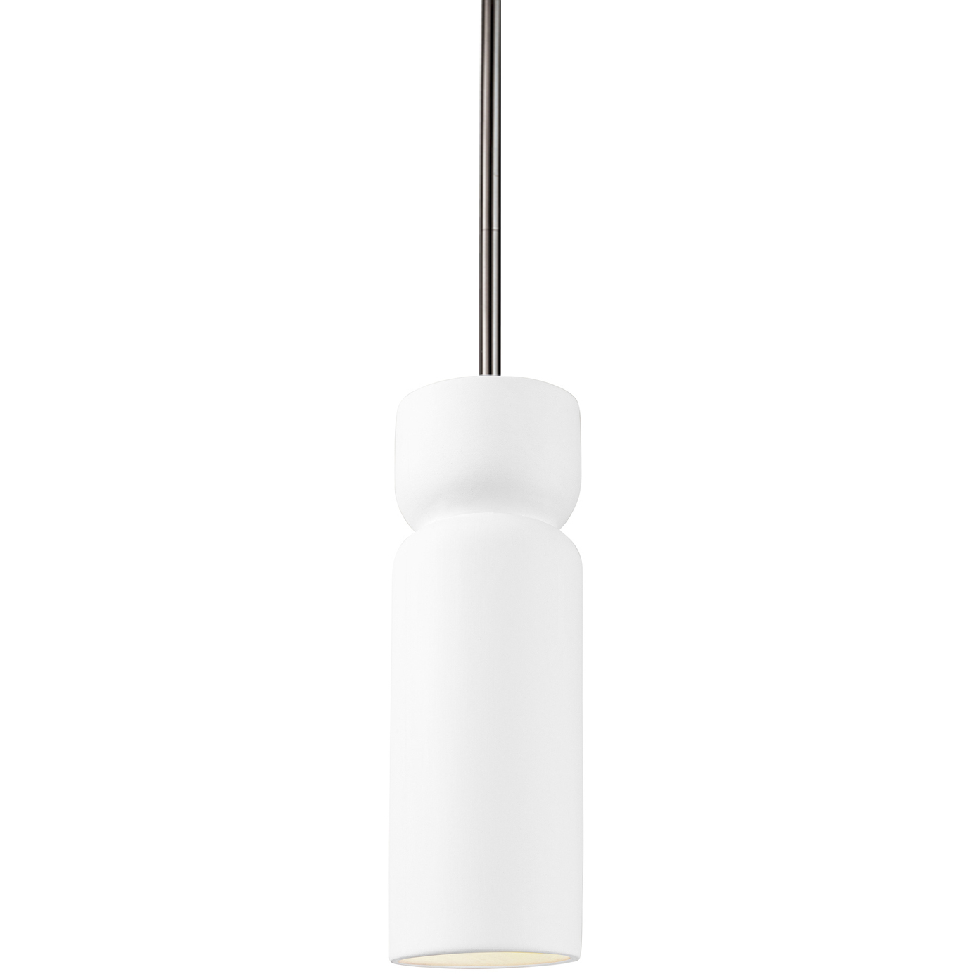Radiance 1 Light 3.5 inch Gloss White Pendant Ceiling Light in Rigid Stem Kit, Brushed Nickel, Incandescent