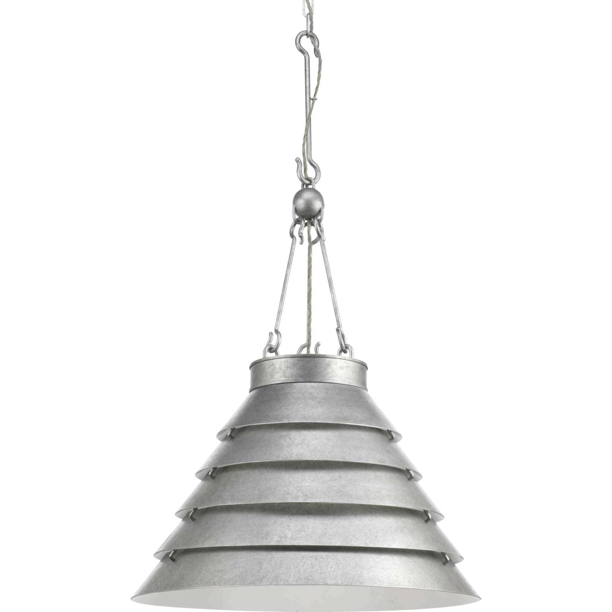Blue Hill 3 Light 24.88 inch Galvanized Pendant Ceiling Light, Design Series