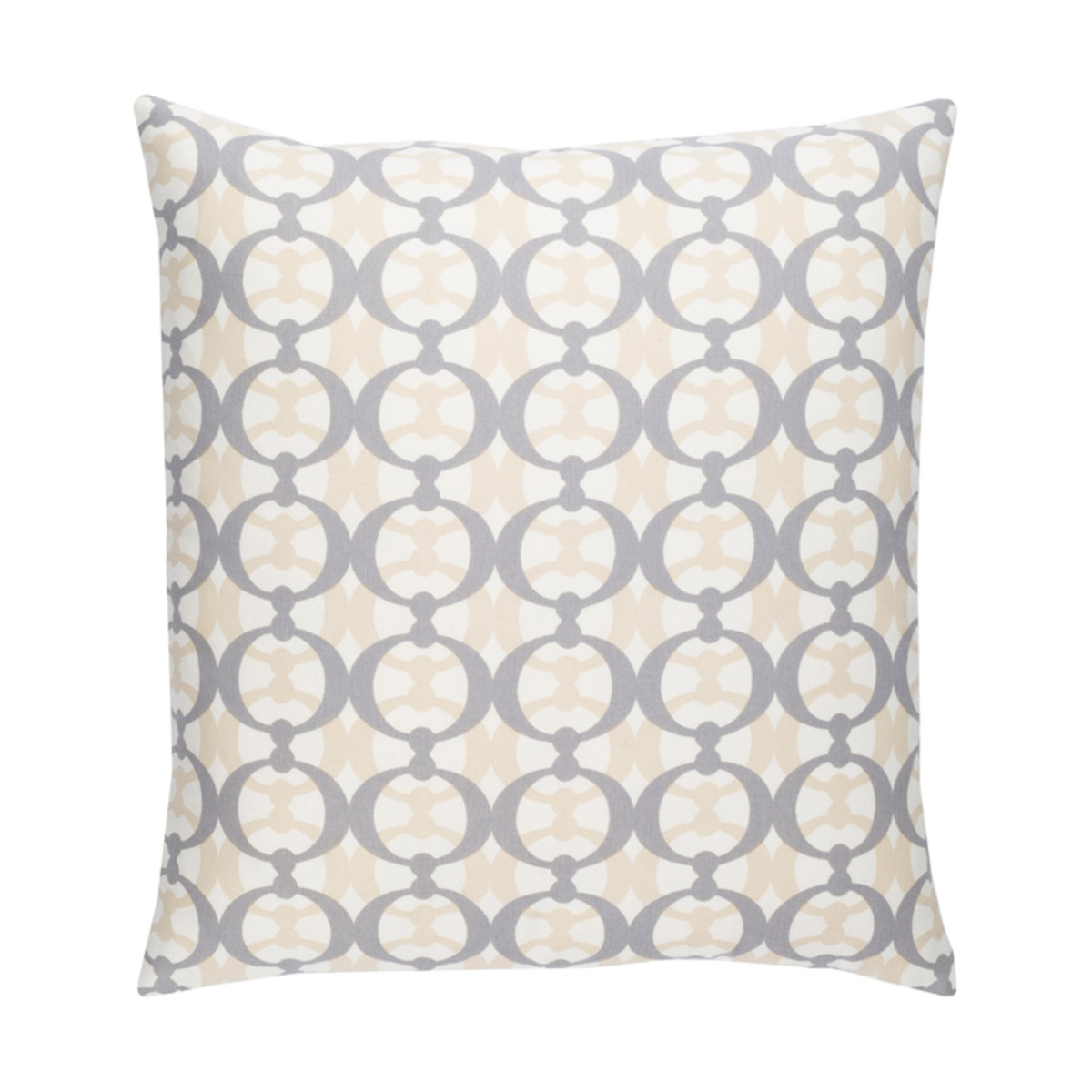 Lina 18 X 18 inch White and Medium Gray Throw Pillow
