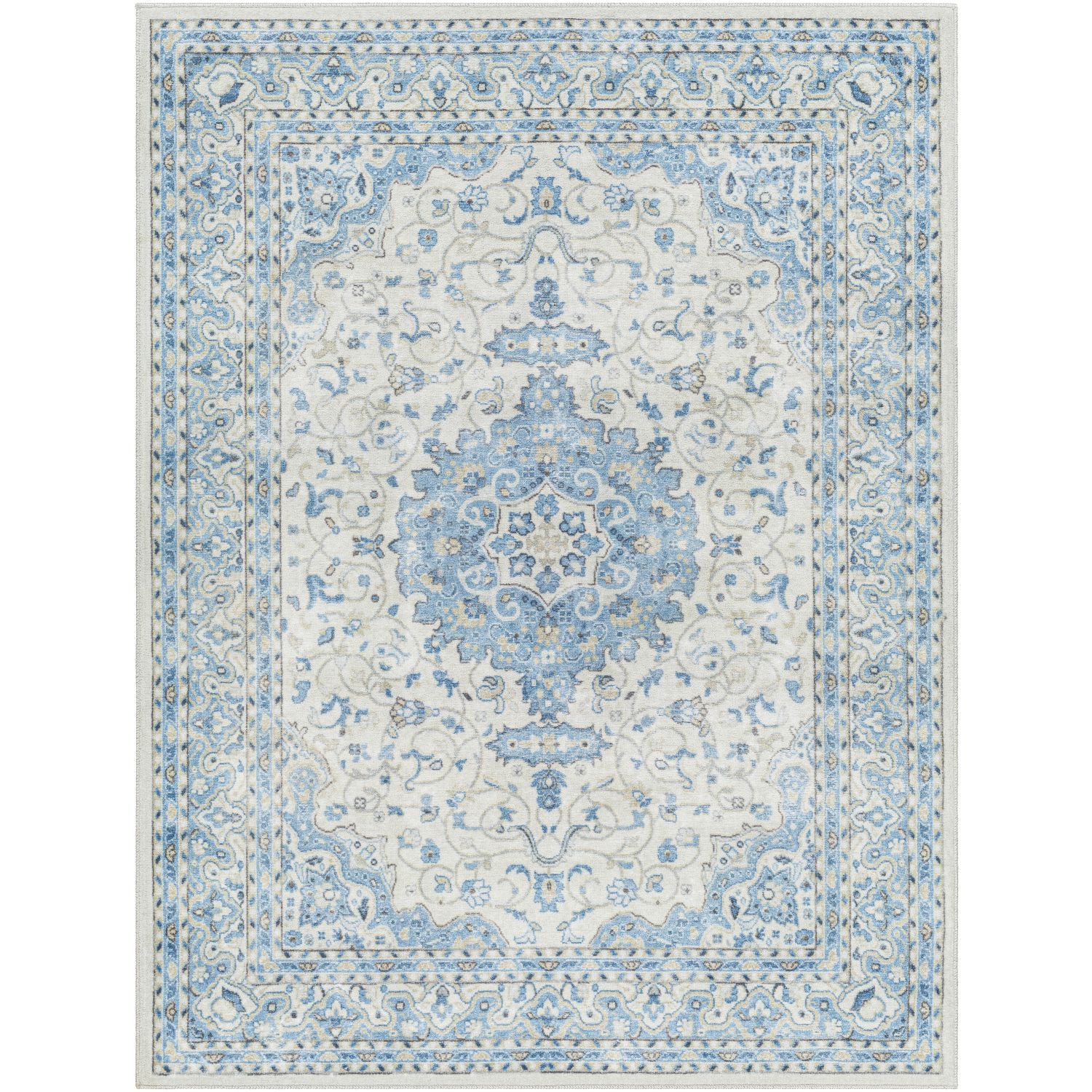 Hera 84 X 63 inch Light Grey Rug, Rectangle