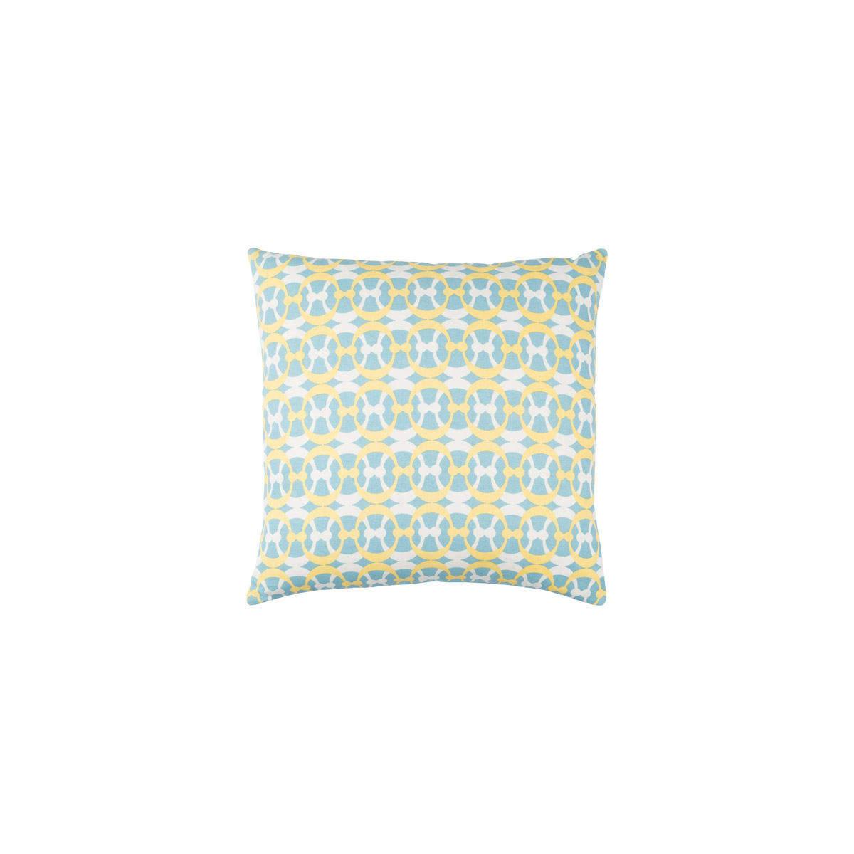 Lina 20 X 20 inch Aqua and Butter Throw Pillow