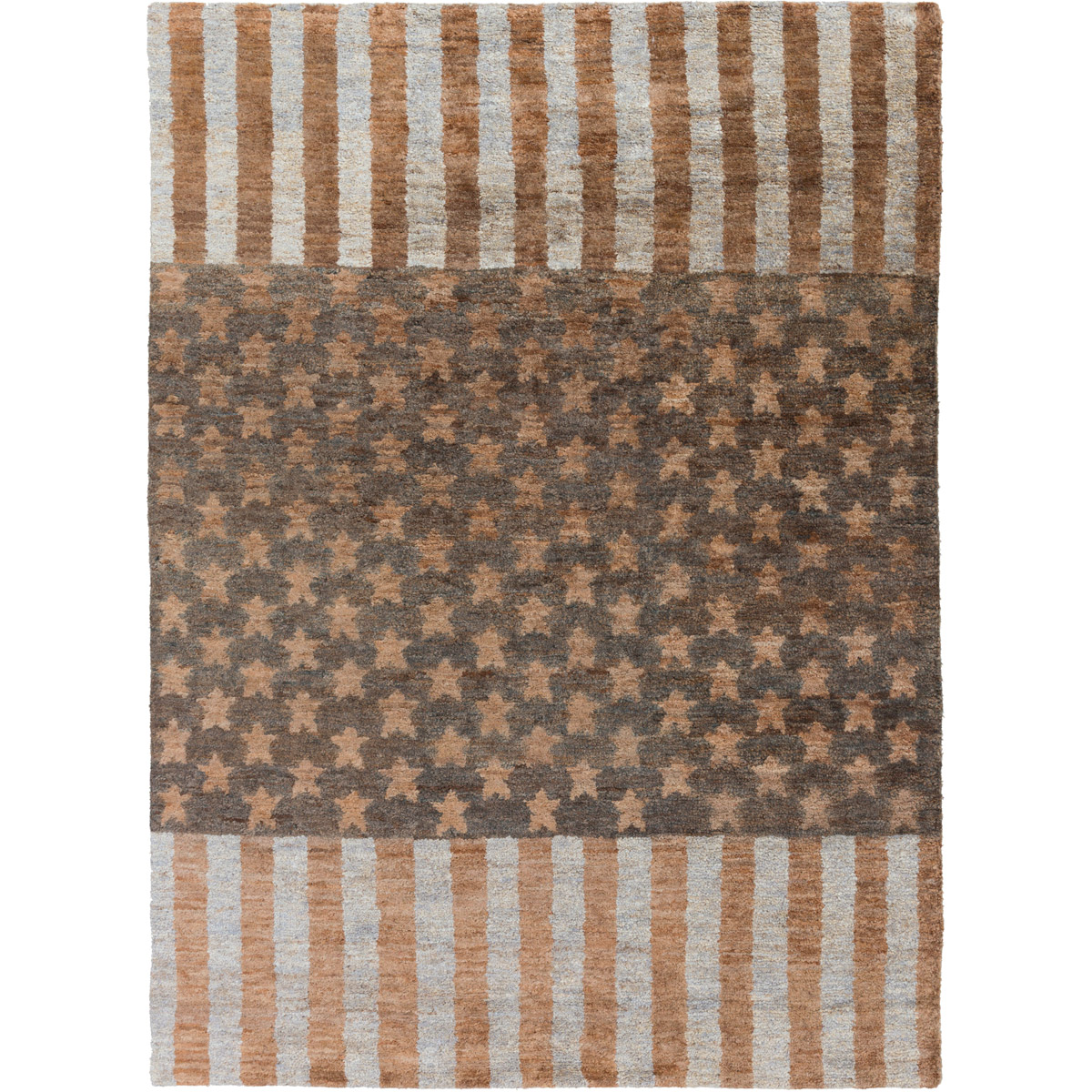 Scarborough 36 X 24 inch Medium Gray, Light Gray, Dark Green, Camel Rug