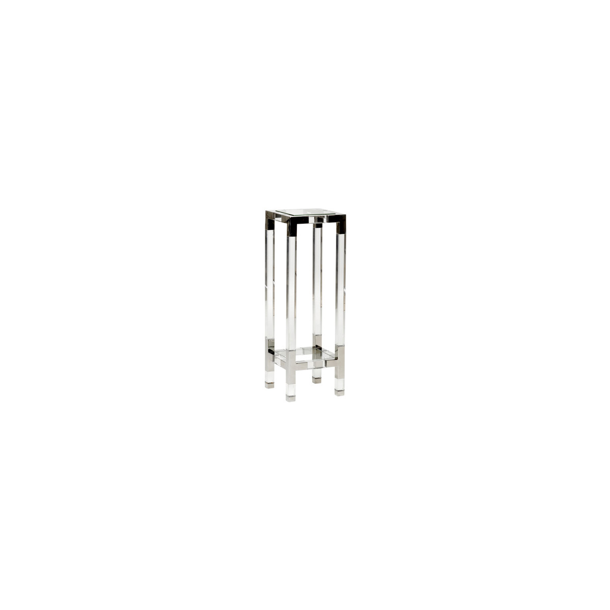 Chelsea House Nickel Plated/Clear/Beveled Pedestal