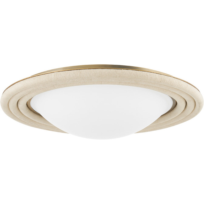 Zion 1 Light 16 inch Patina Brass Flush Mount Ceiling Light