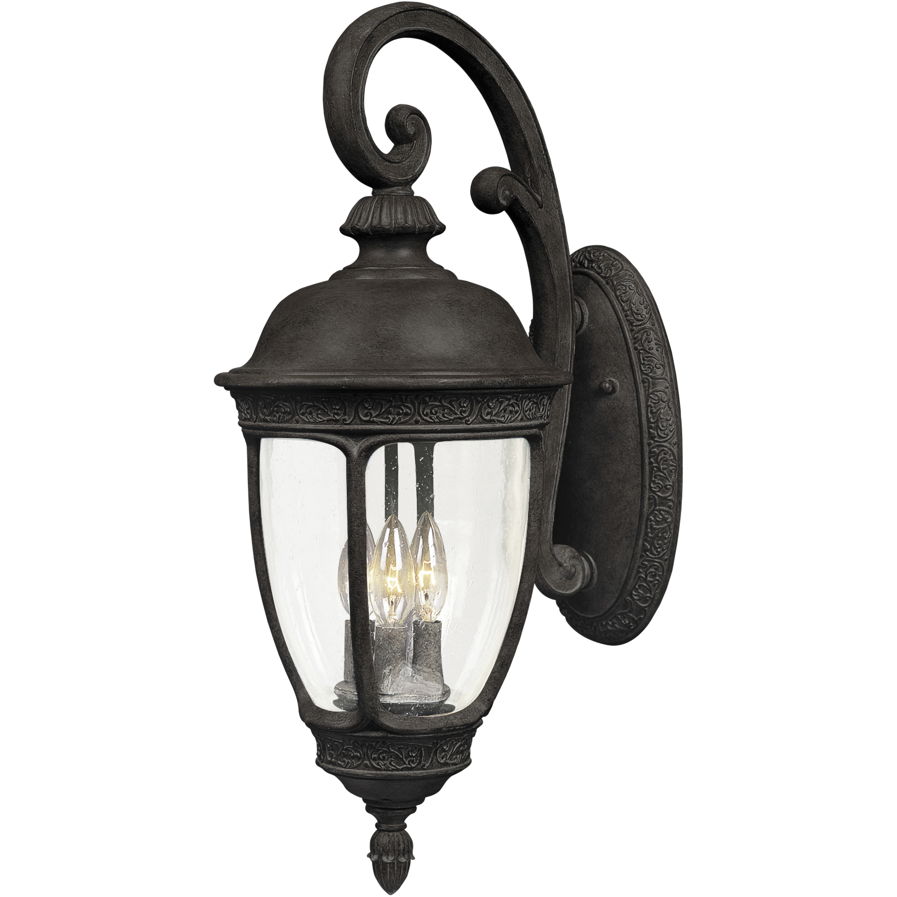 Knob Hill DC 3 Light 24.5 inch Sienna Outdoor Wall Mount