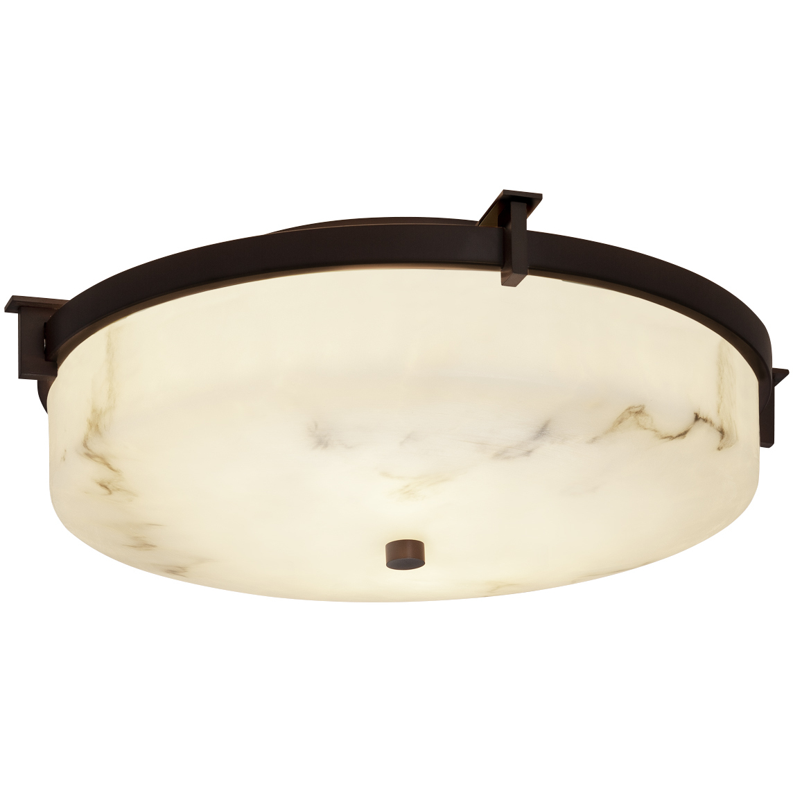 Lumenaria 2 Light 16 inch Dark Bronze Flush Mount Ceiling Light in Incandescent